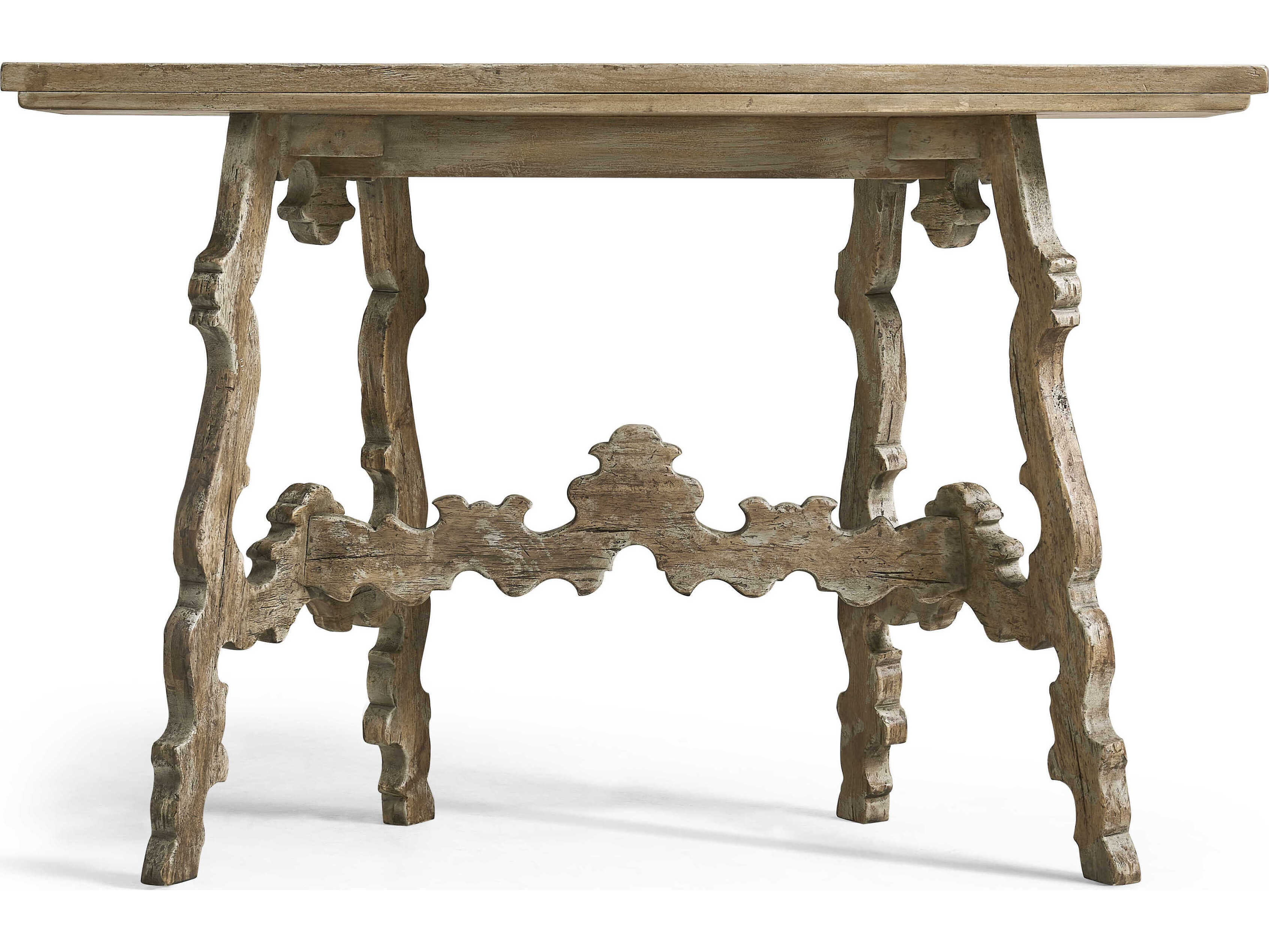 Jonathan Charles Caldera Wood Light Spain Painted Walnut Console Table