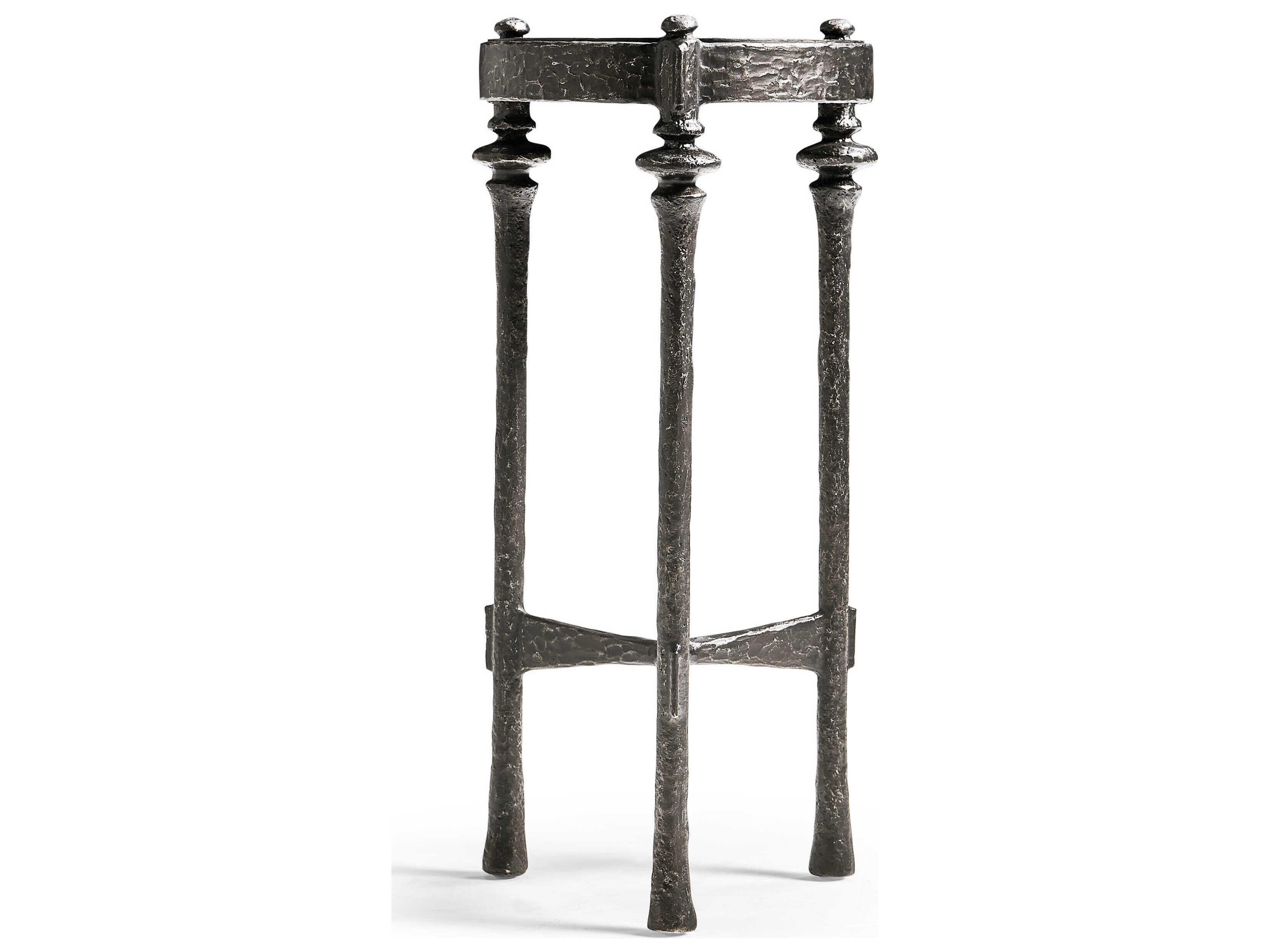 Jonathan Charles Caldera Round Wood Black Oak End Table