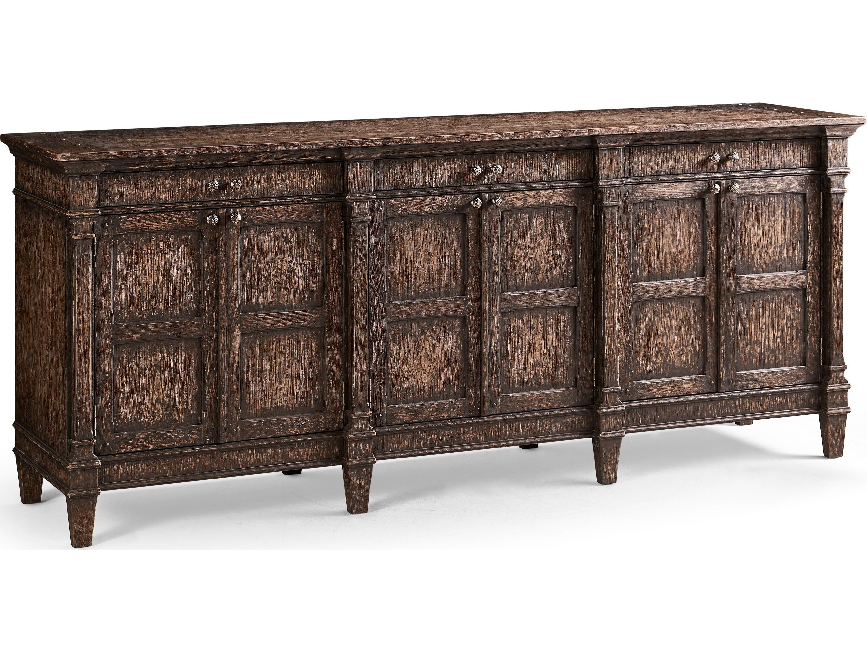 Jonathan Charles Caldera 92" Oak Wood Black Sideboard