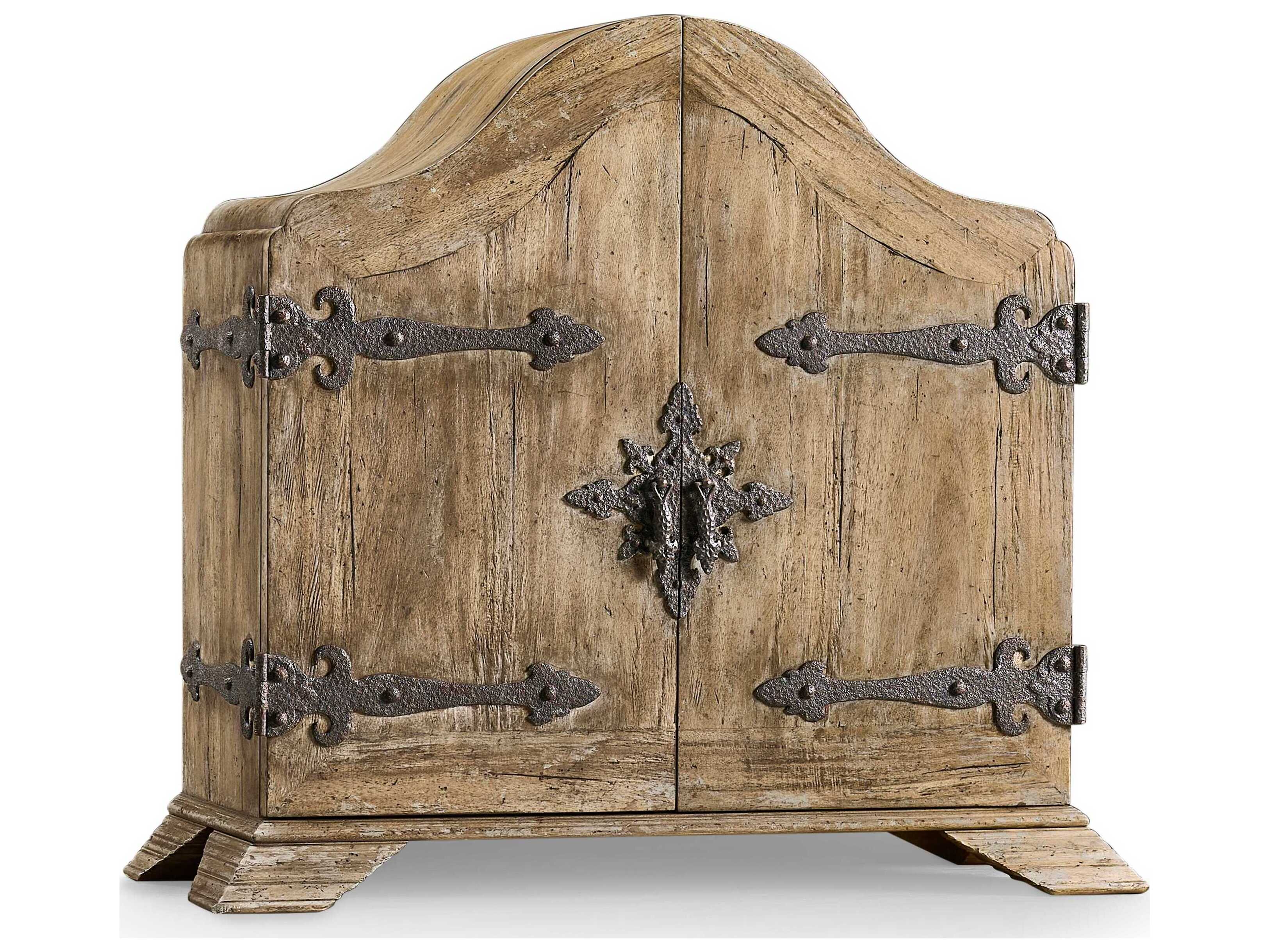 Jonathan Charles Caldera Light Spain Painted Walnut Brown Acacia Wood Accent Chest Box Only