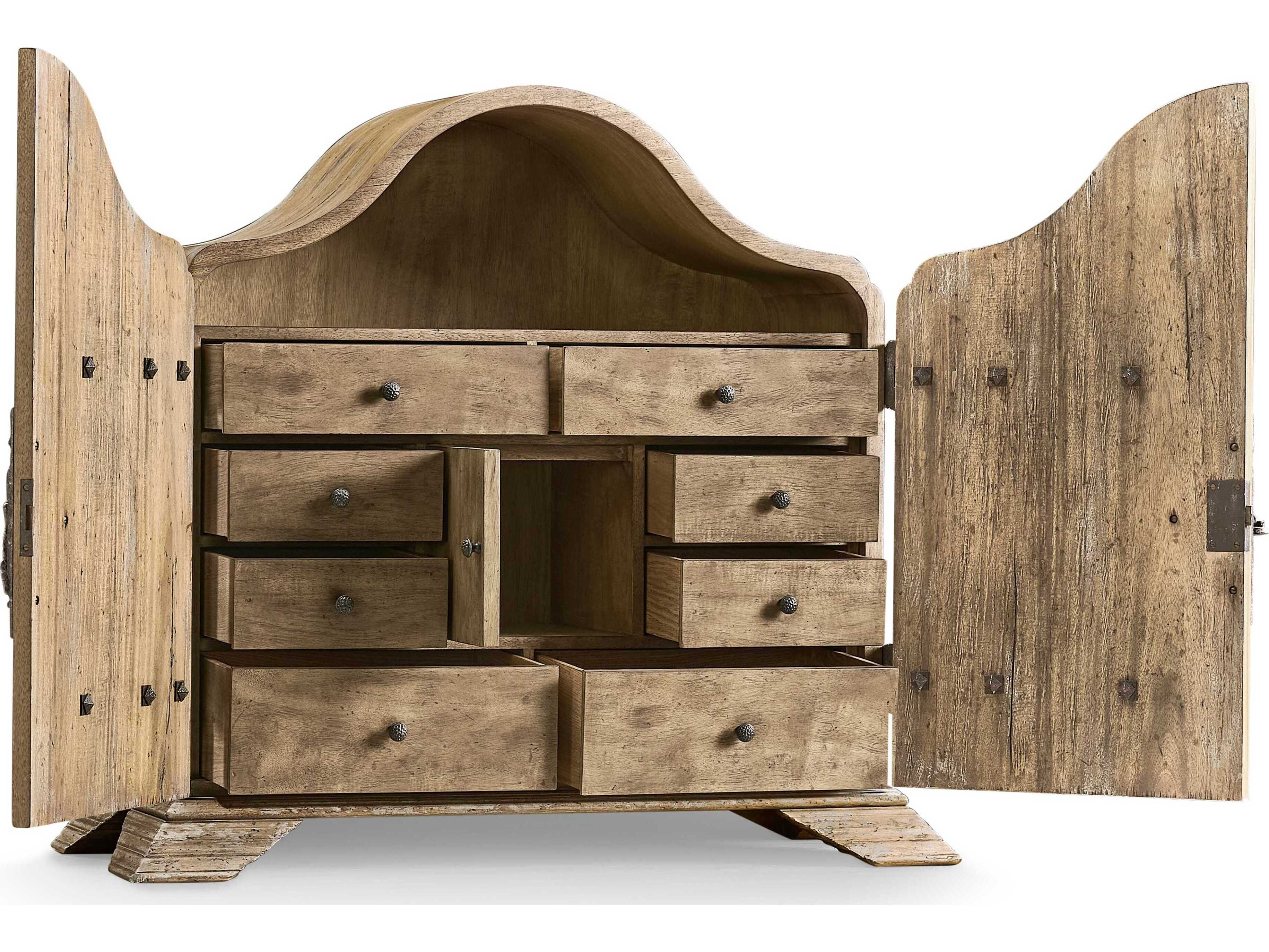 Jonathan Charles Caldera Light Spain Painted Walnut Brown Acacia Wood Accent Chest Box Only