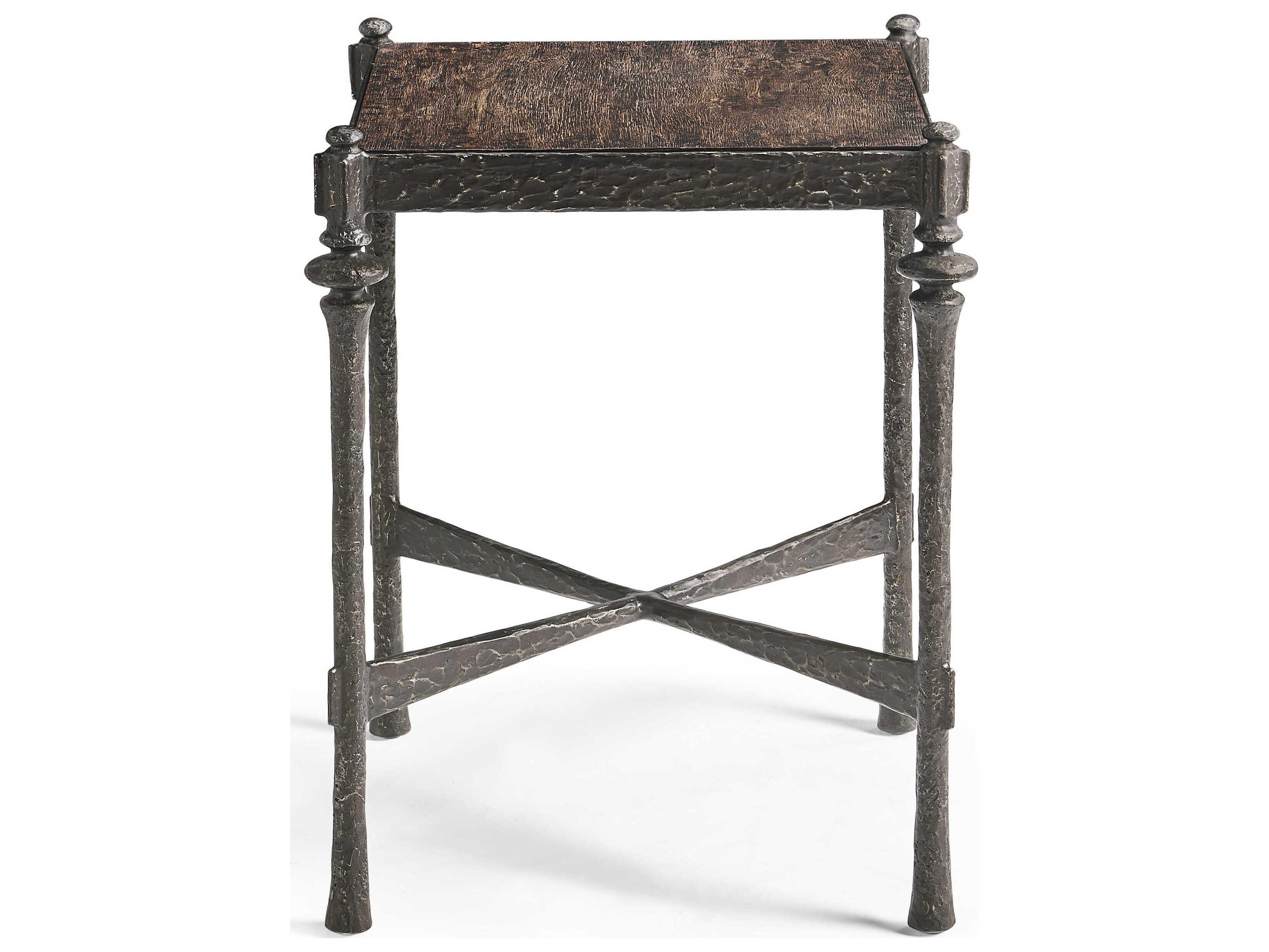Jonathan Charles Caldera Square Wood Black Oak End Table