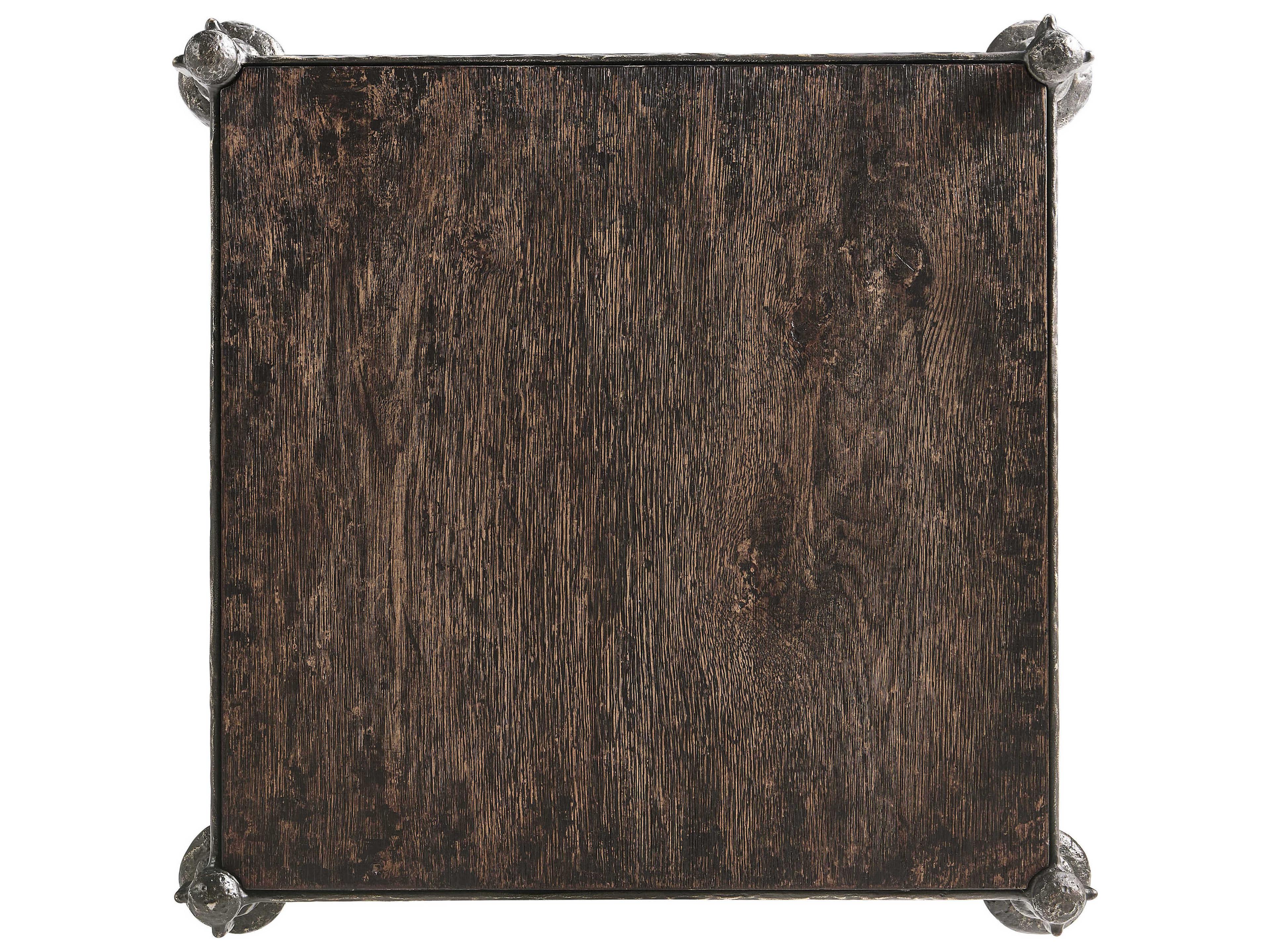 Jonathan Charles Caldera Square Wood Black Oak End Table