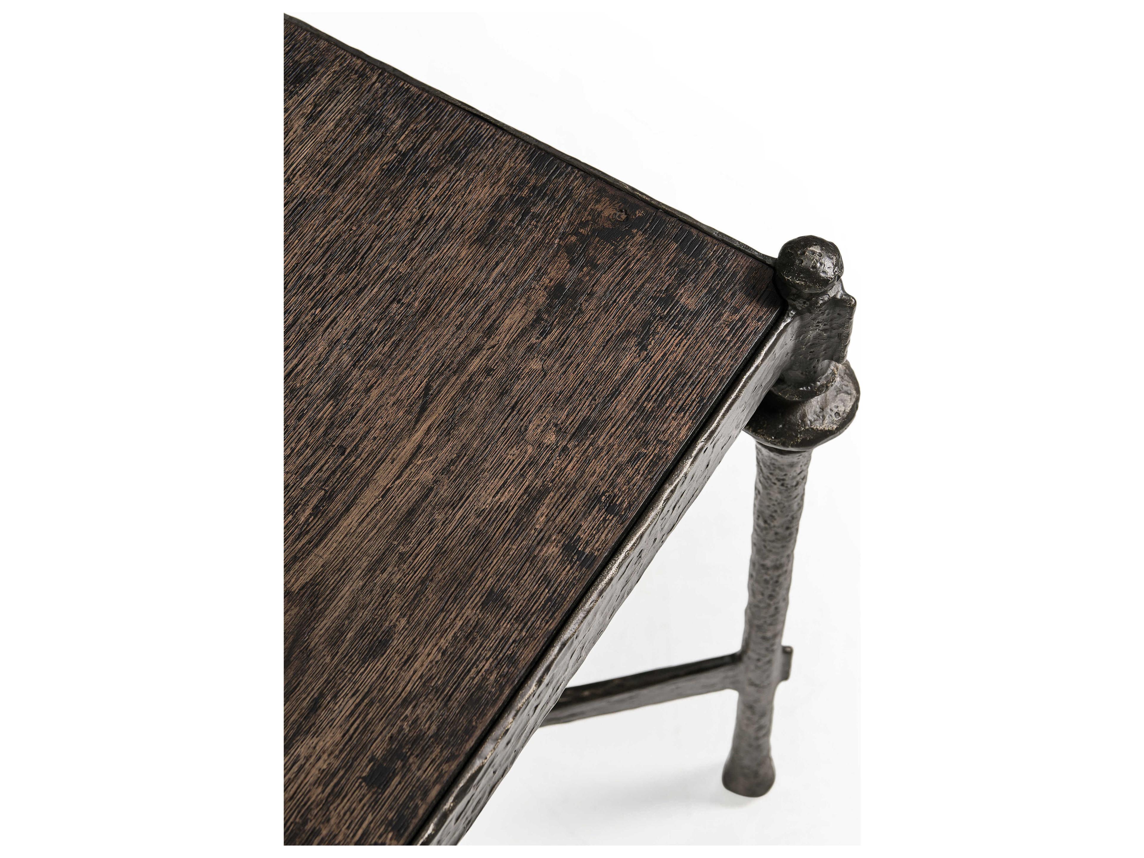 Jonathan Charles Caldera Square Wood Black Oak End Table