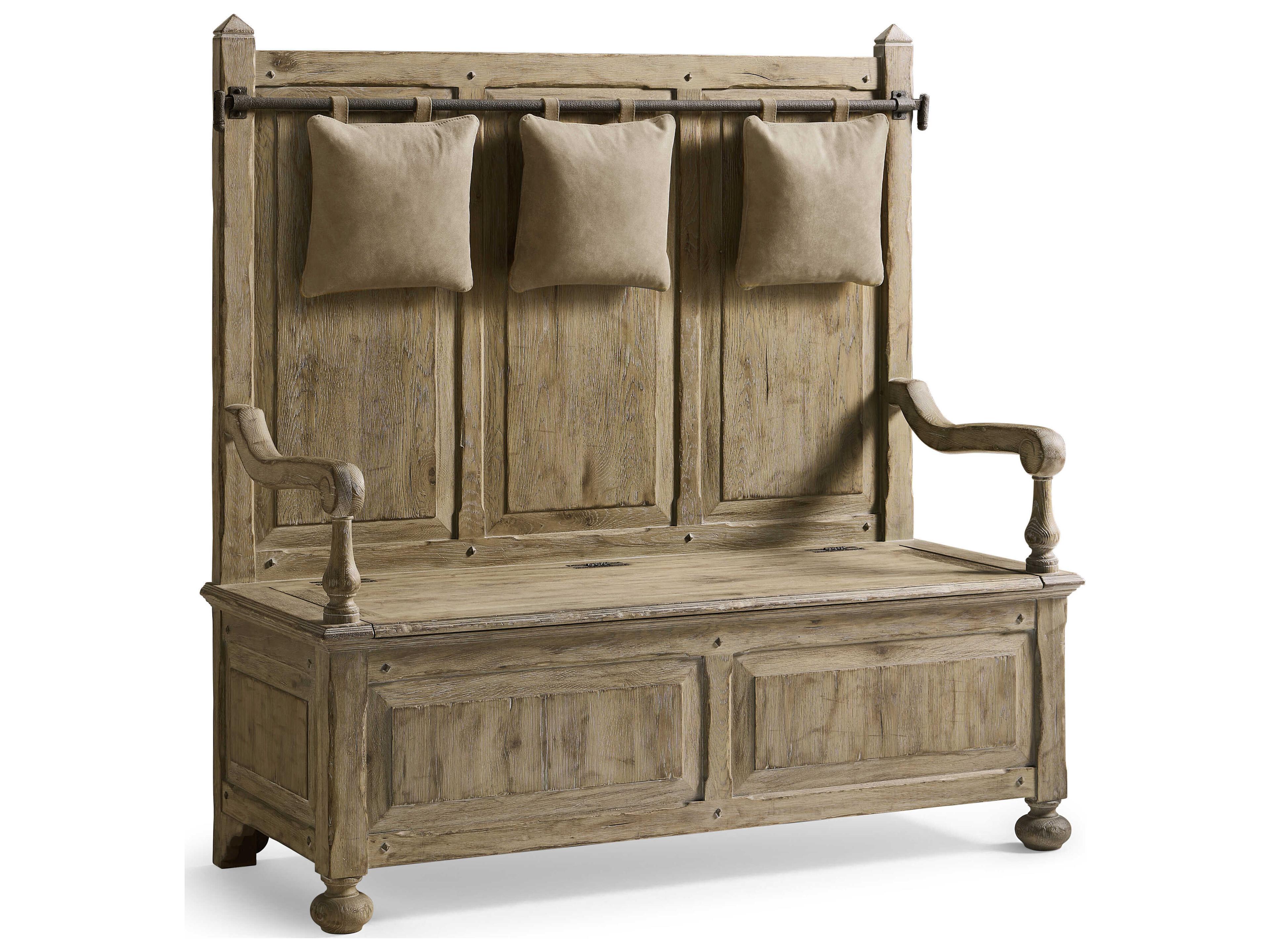 Jonathan Charles Sagehill Timberon Grey Oak Brown Accent Bench