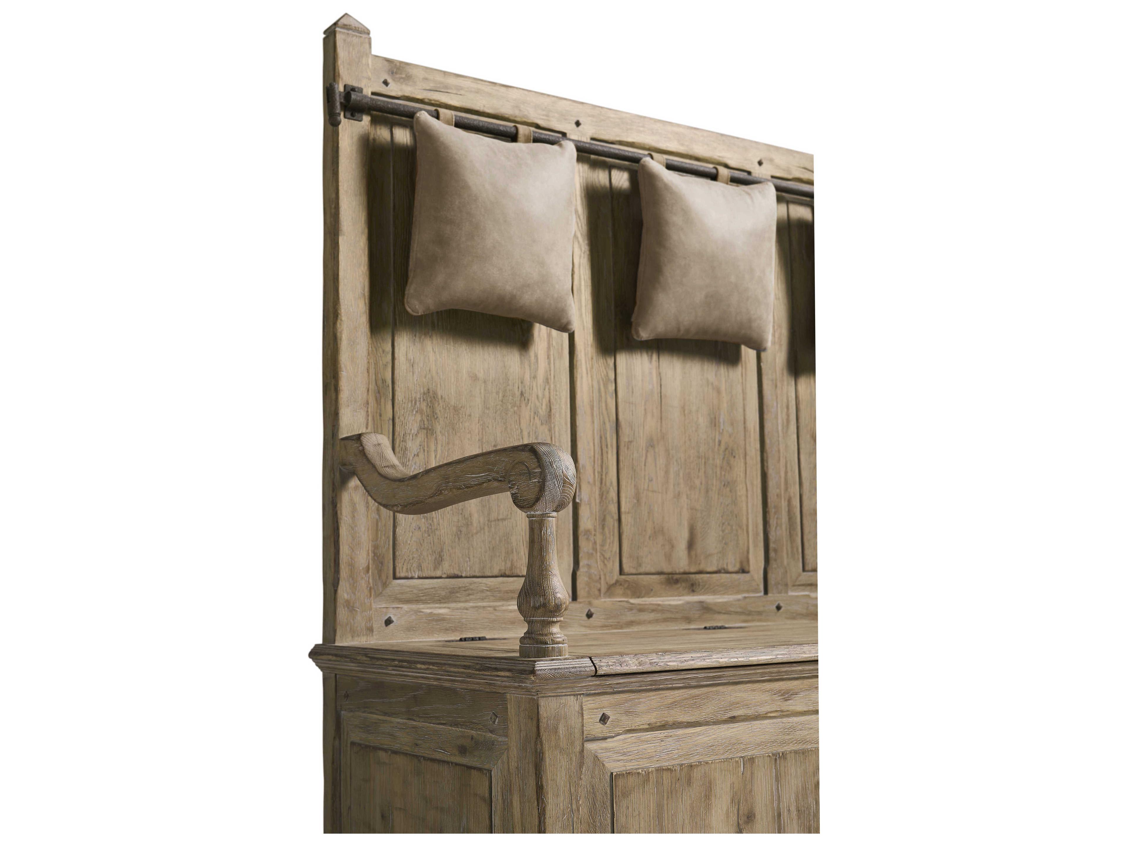 Jonathan Charles Sagehill Timberon Grey Oak Brown Accent Bench