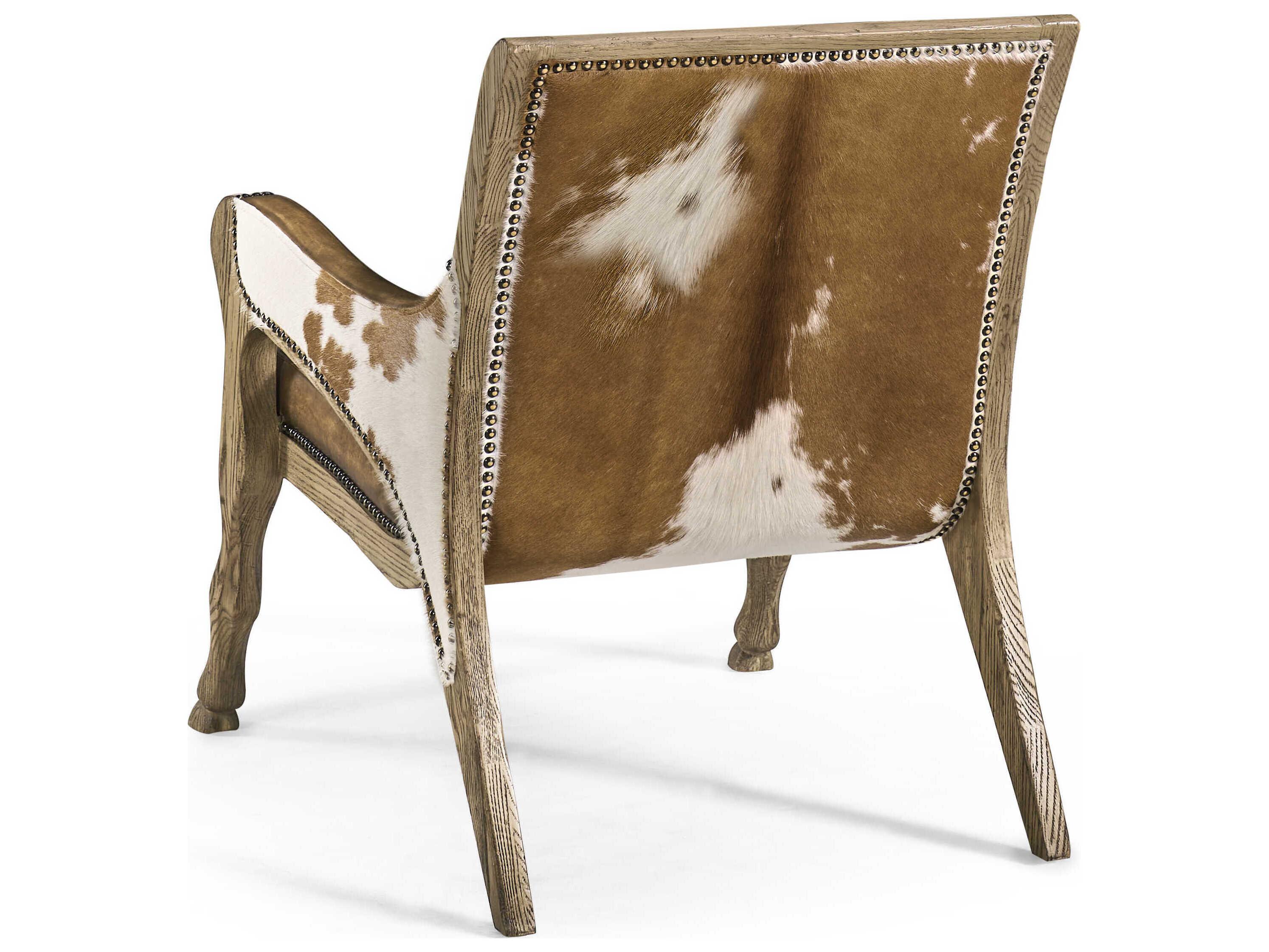 Jonathan Charles Echo Canyon Brown Leather Accent Chair