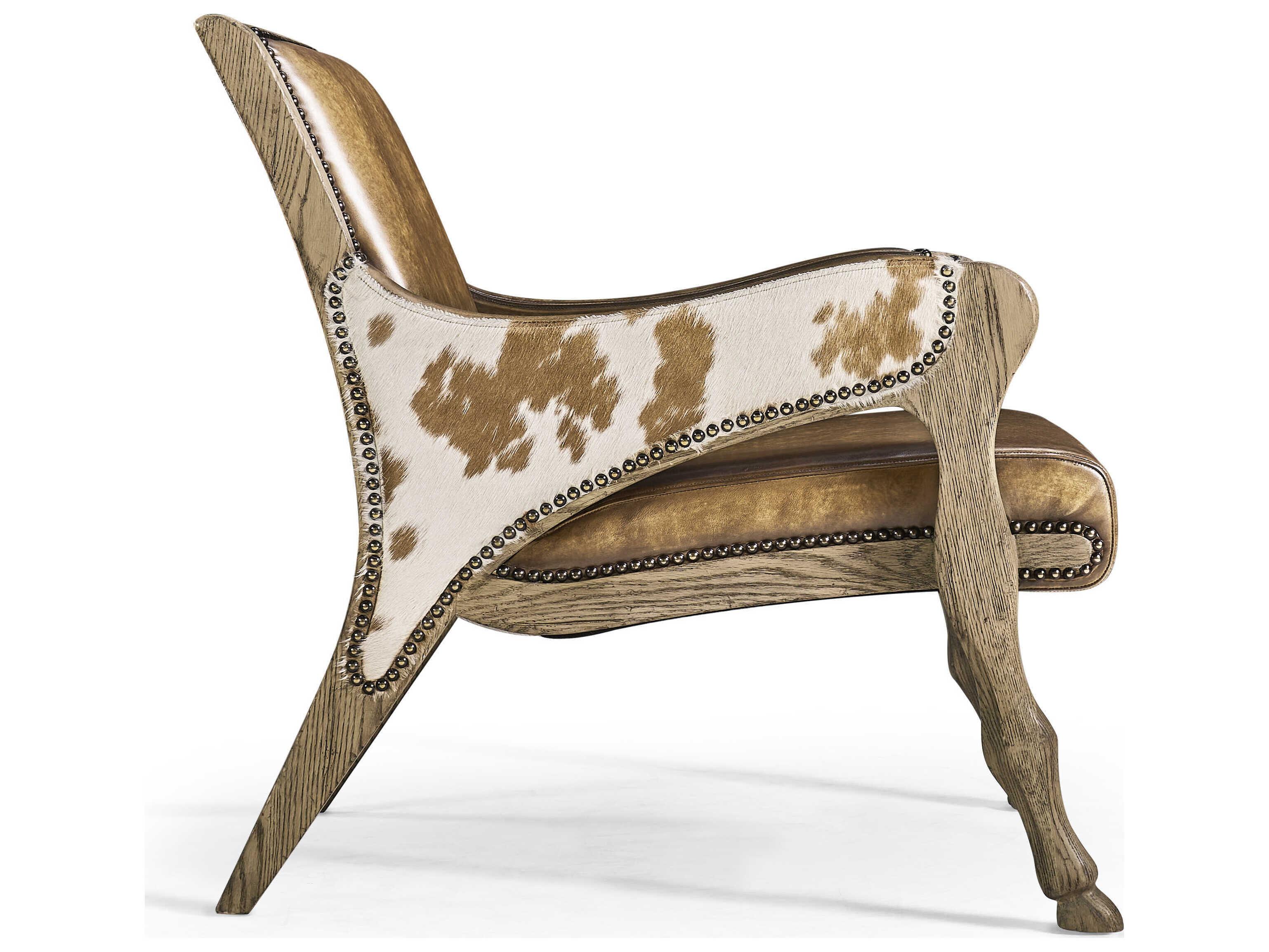 Jonathan Charles Echo Canyon Brown Leather Accent Chair