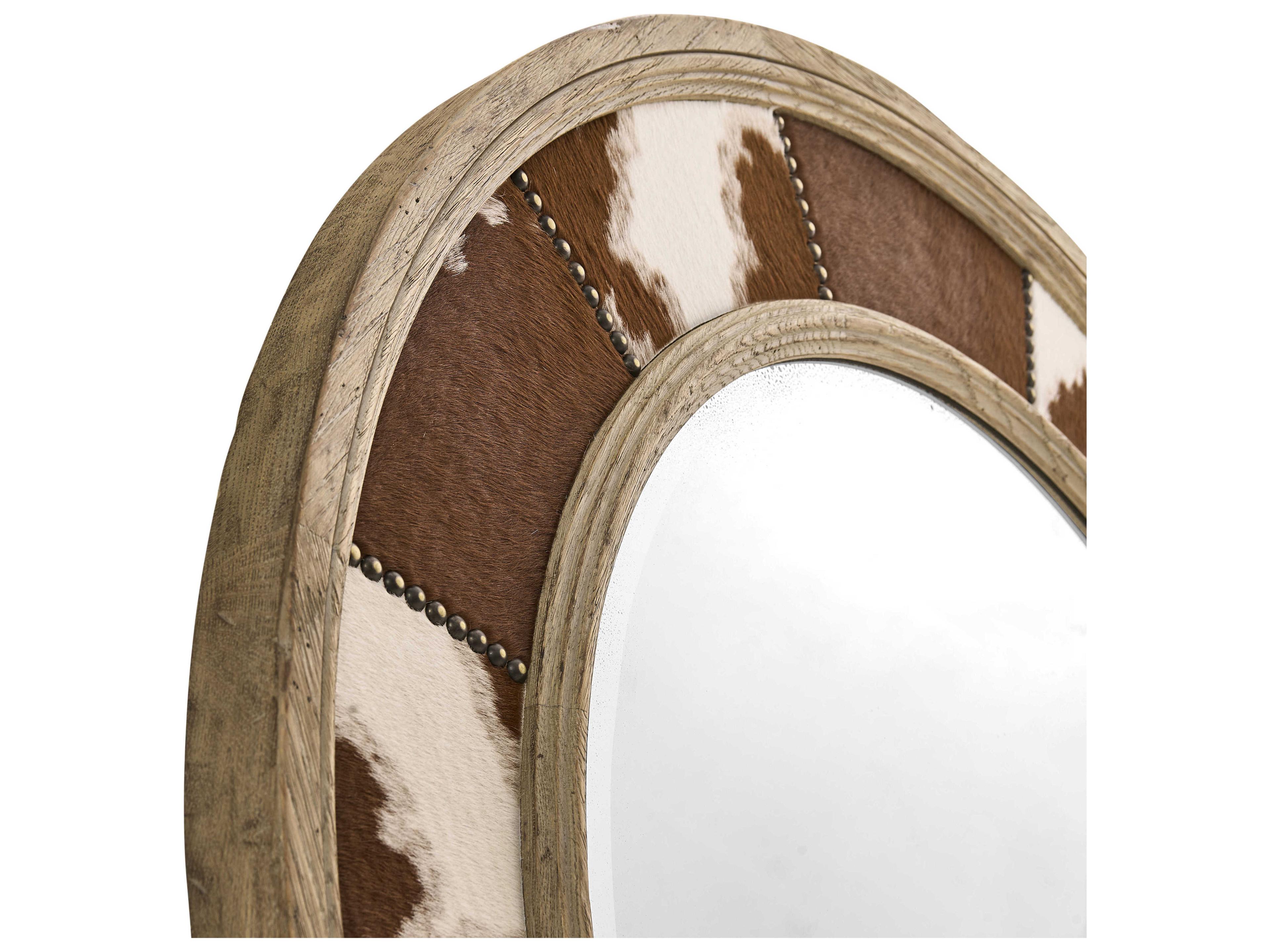 Jonathan Charles Sagehill Timberon Grey Oak Wall Mirror Round