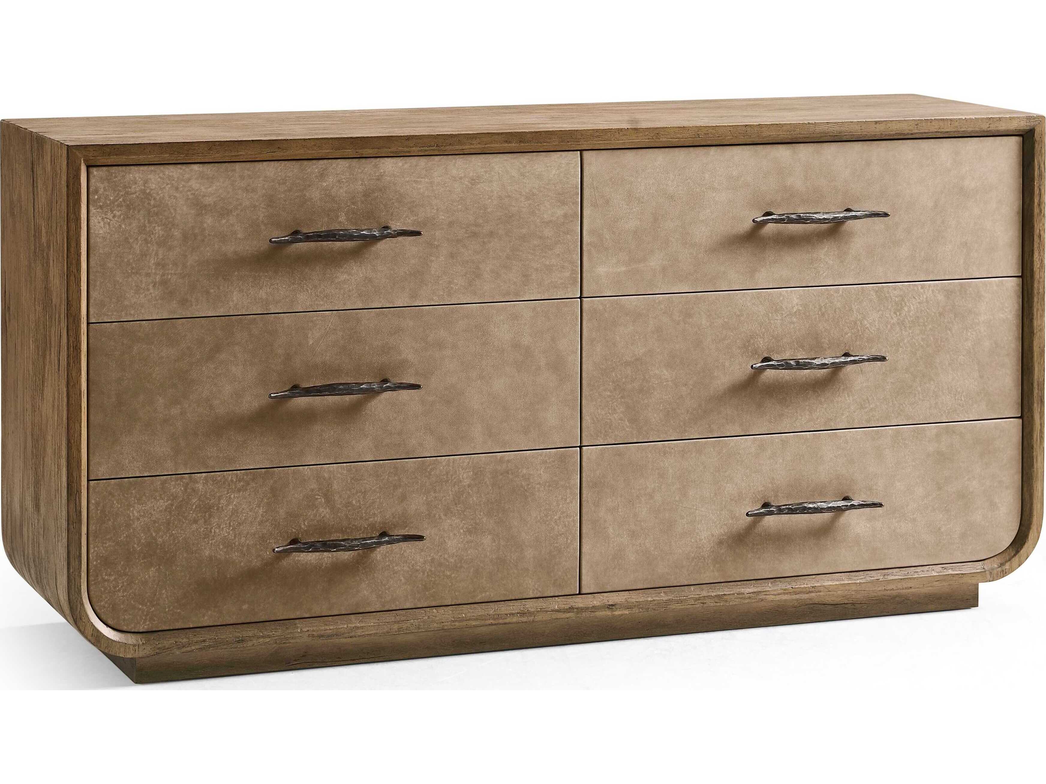 Jonathan Charles Stone Ridge 6-Drawers Brown Acacia Wood Double Dresser