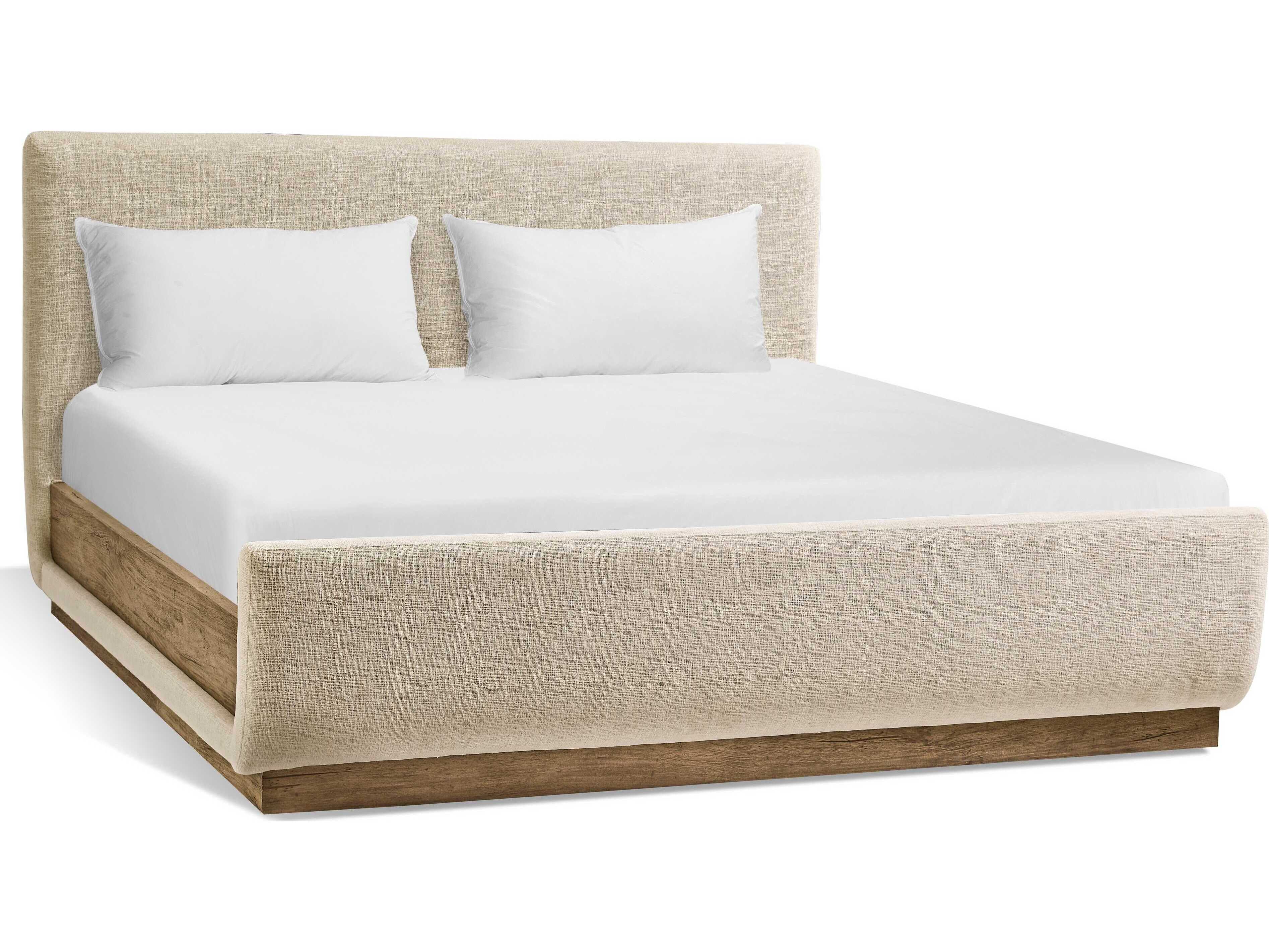 Jonathan Charles Stone Ridge Tully Light Acacia Beige Wood California King Panel Bed