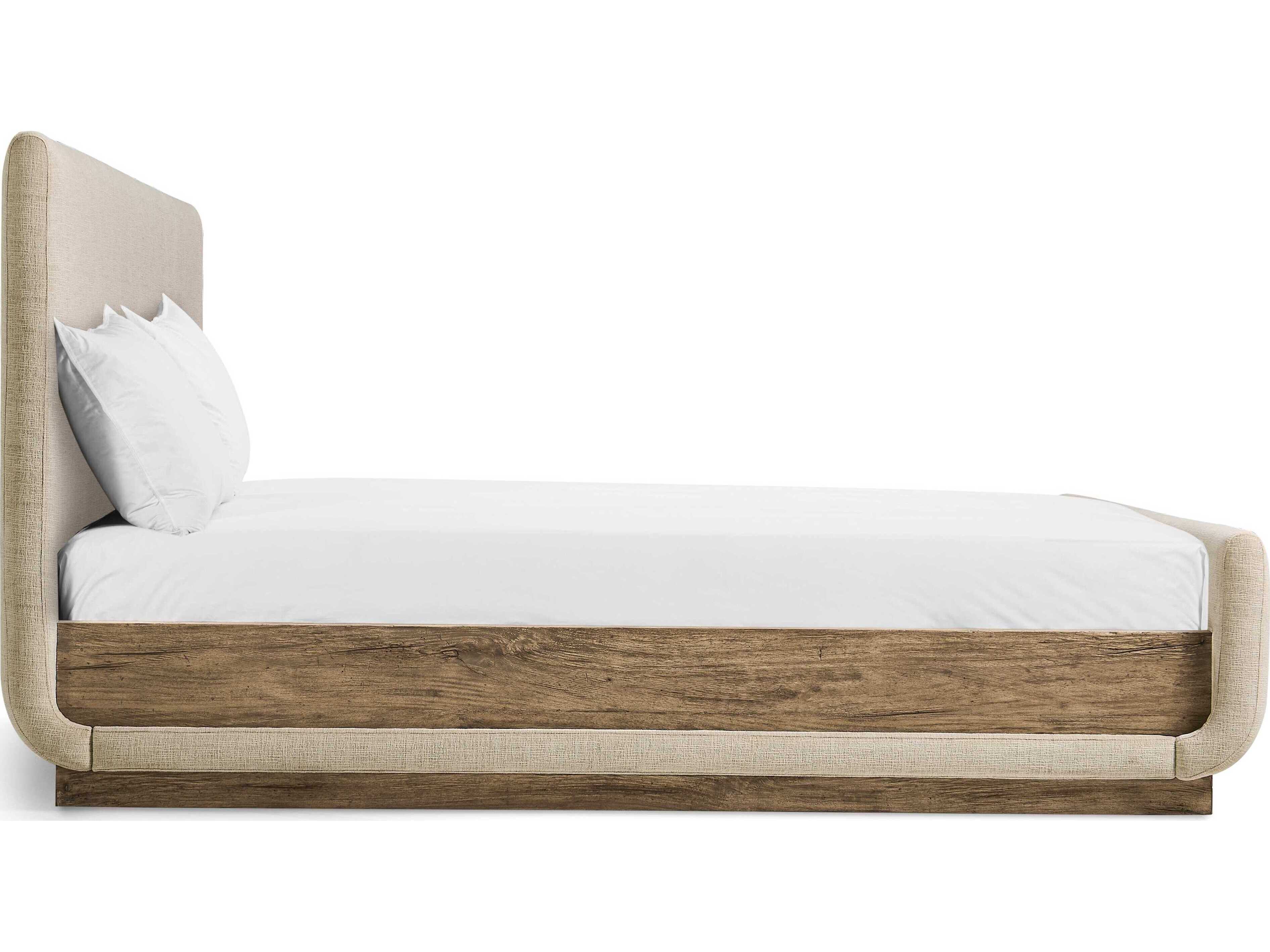 Jonathan Charles Stone Ridge Tully Light Acacia Beige Wood California King Panel Bed