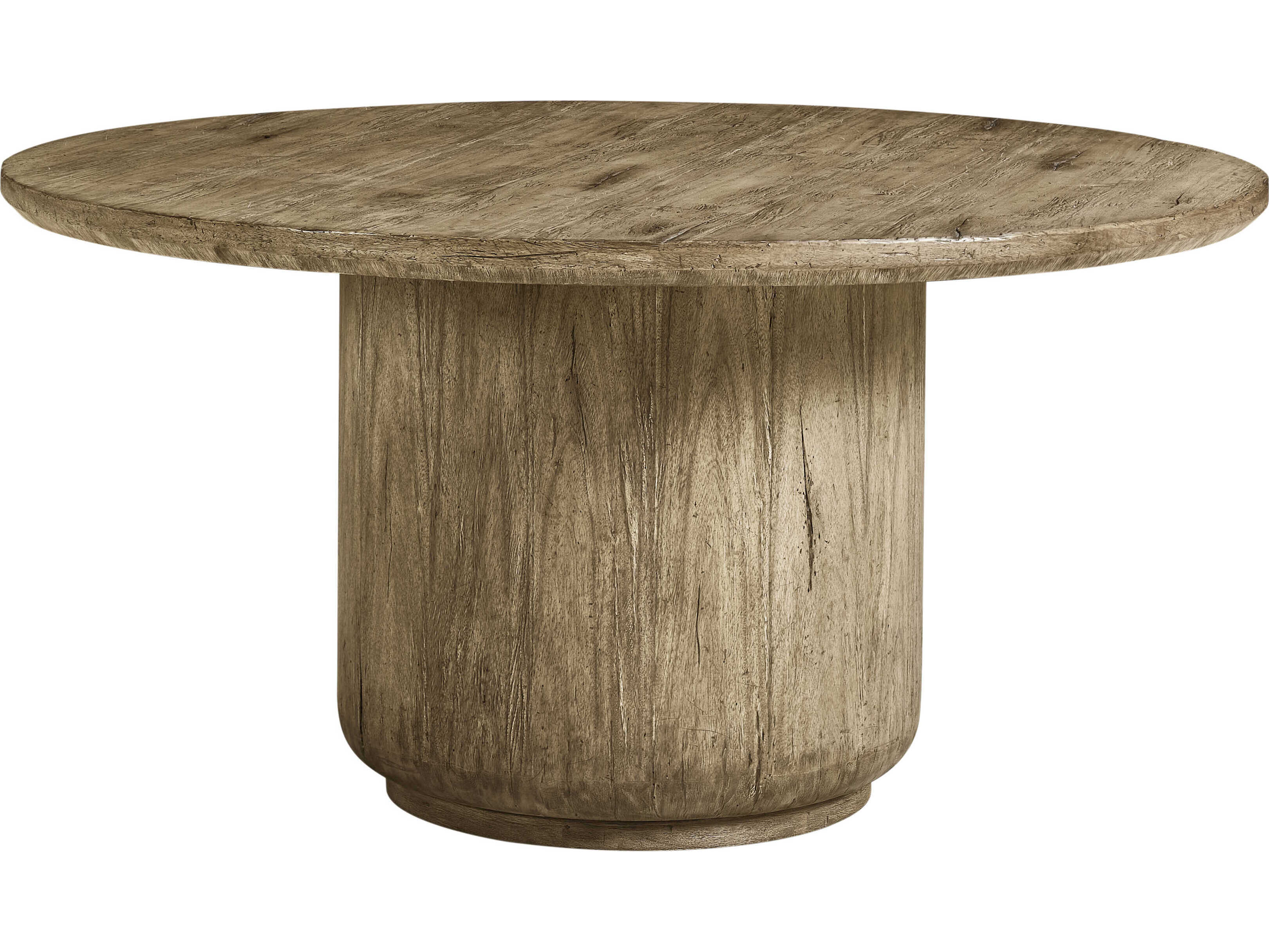 Jonathan Charles Stone Ridge Round Wood Tully Light Acacia Dining Table
