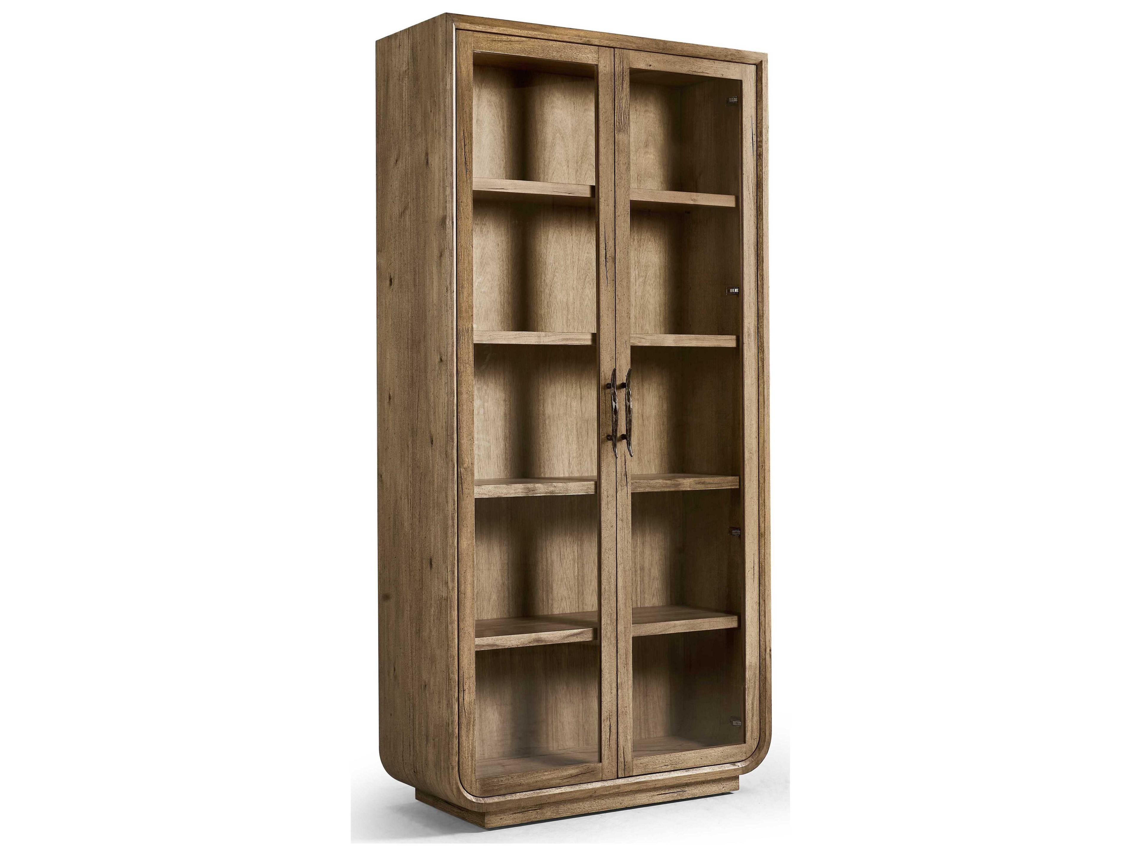 Jonathan Charles Stone Ridge Acacia Wood Tully Light Display Cabinet