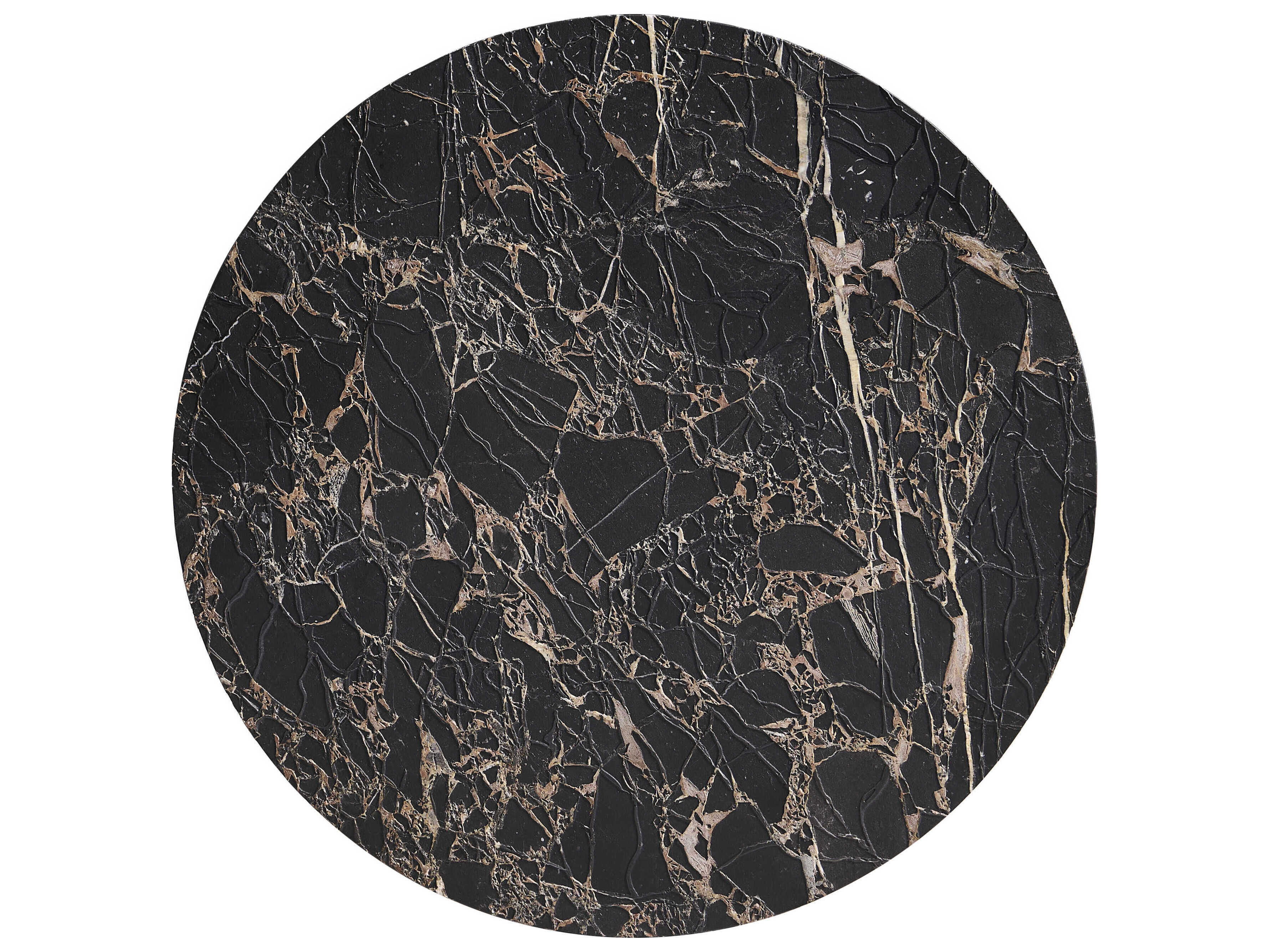 Jonathan Charles Stone Ridge Round Marble Tully Light Acacia End Table