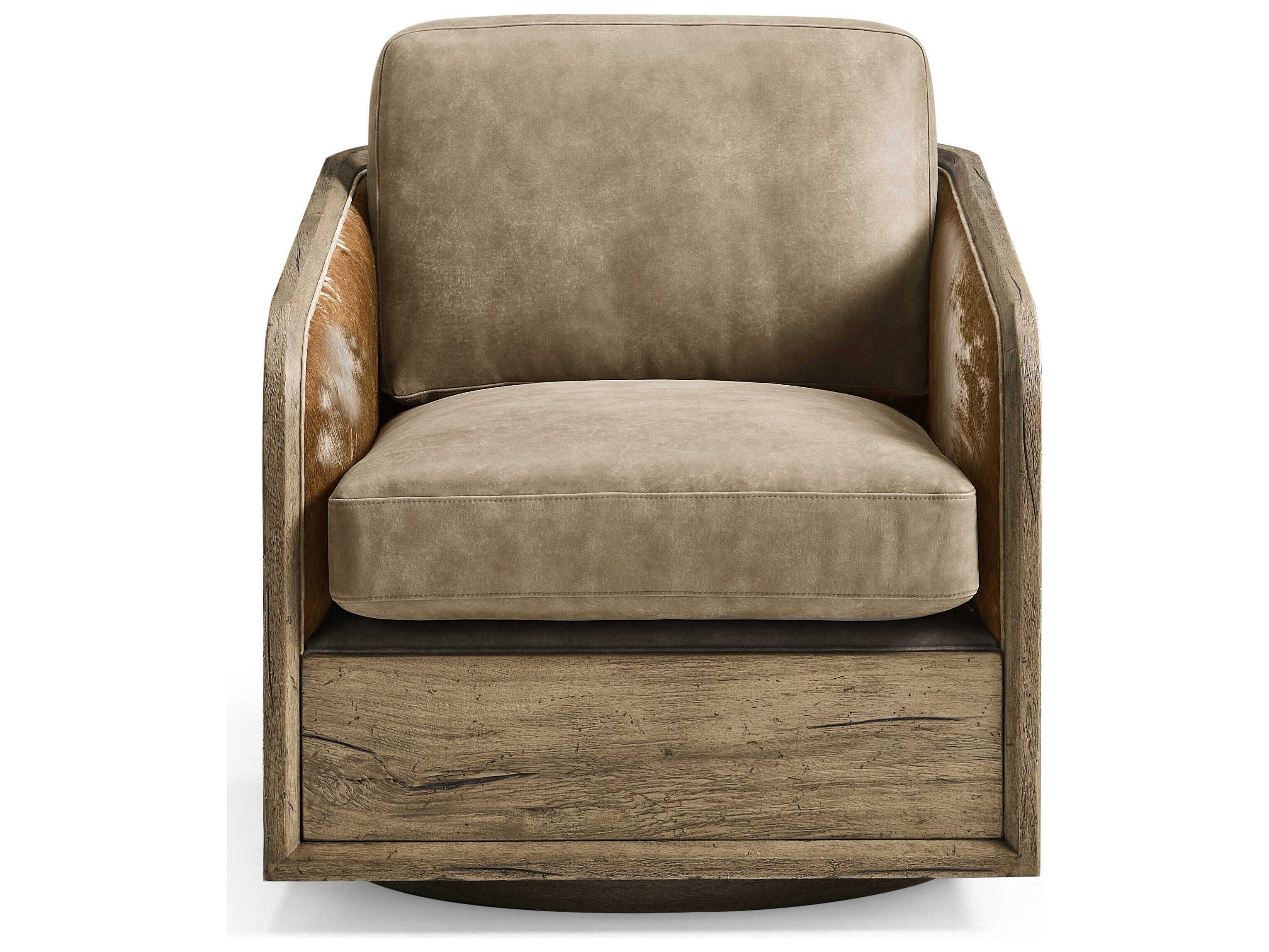 Jonathan Charles Stone Ridge Brown Leather Accent Chair
