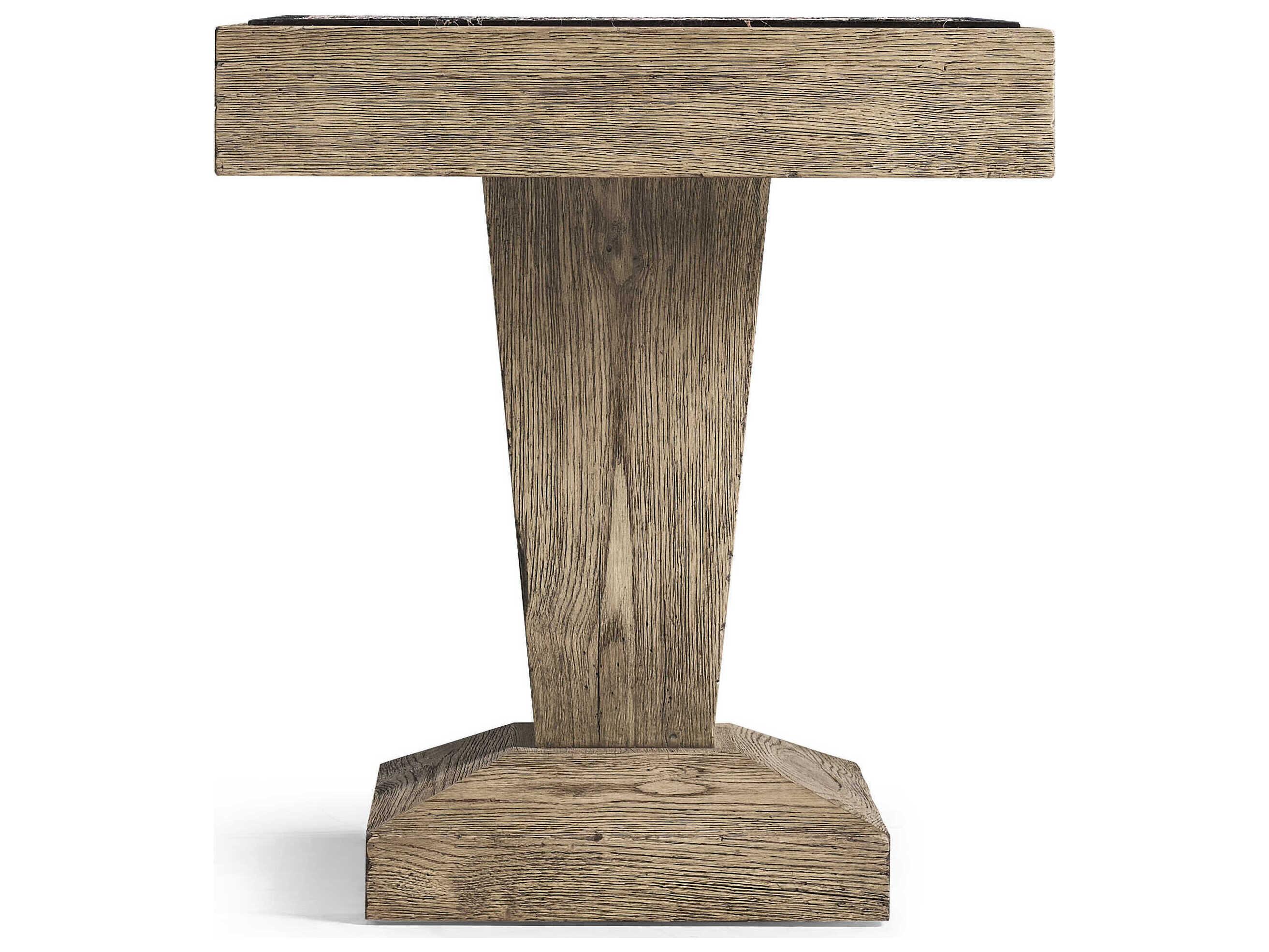 Jonathan Charles Echo Canyon Square Marble Faded Oak End Table