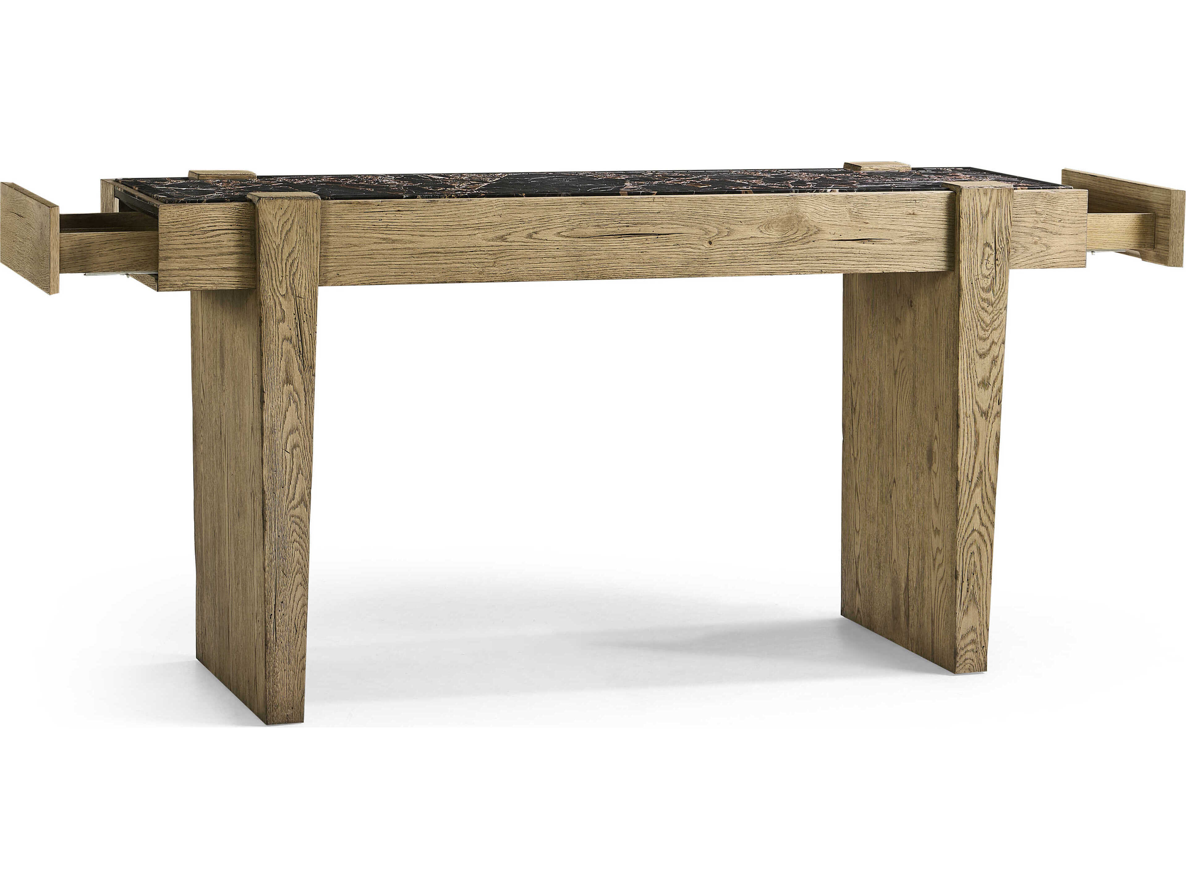 Jonathan Charles Echo Canyon Rectangular Marble Faded Oak Console Table