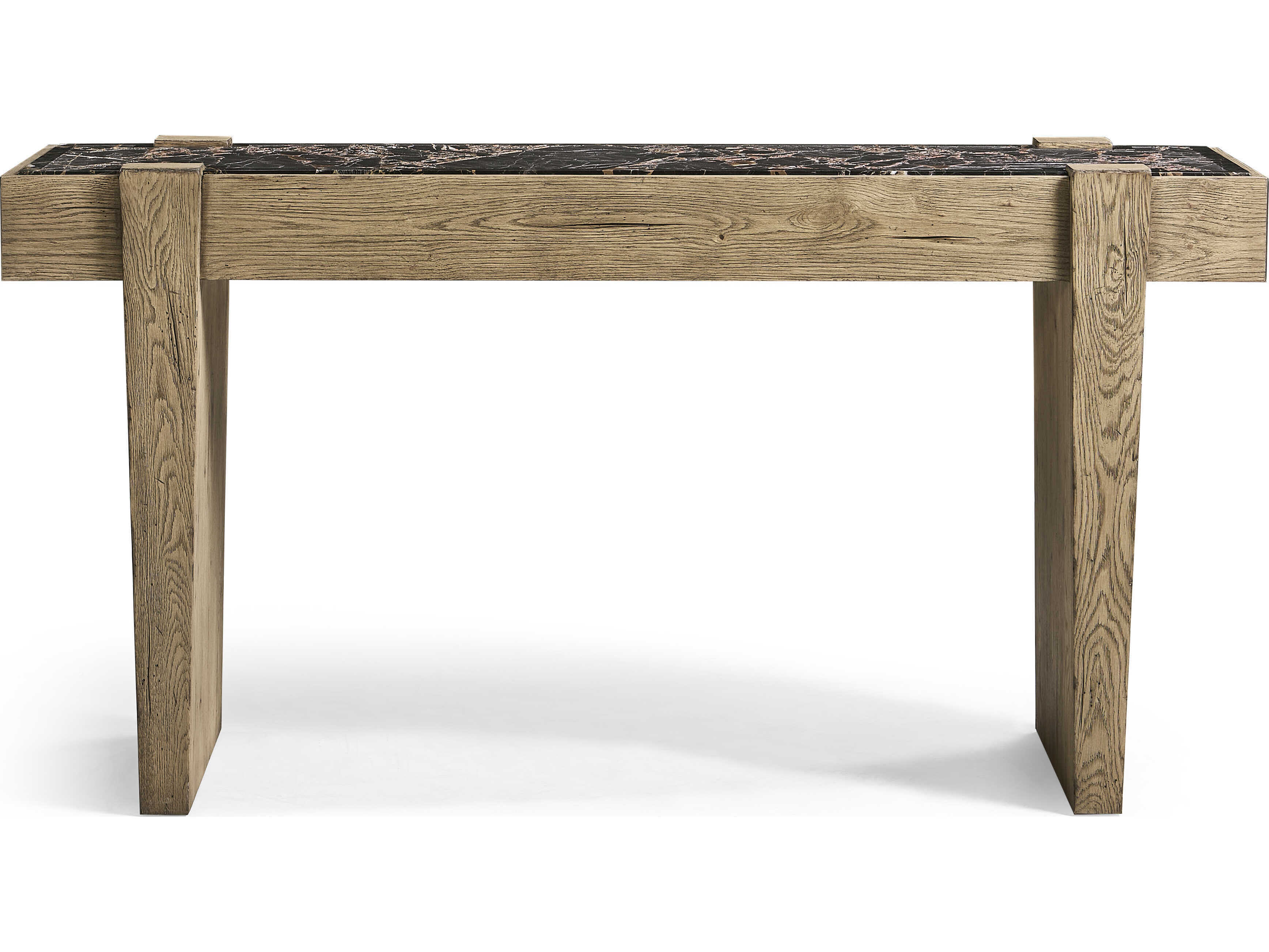 Jonathan Charles Echo Canyon Rectangular Marble Faded Oak Console Table