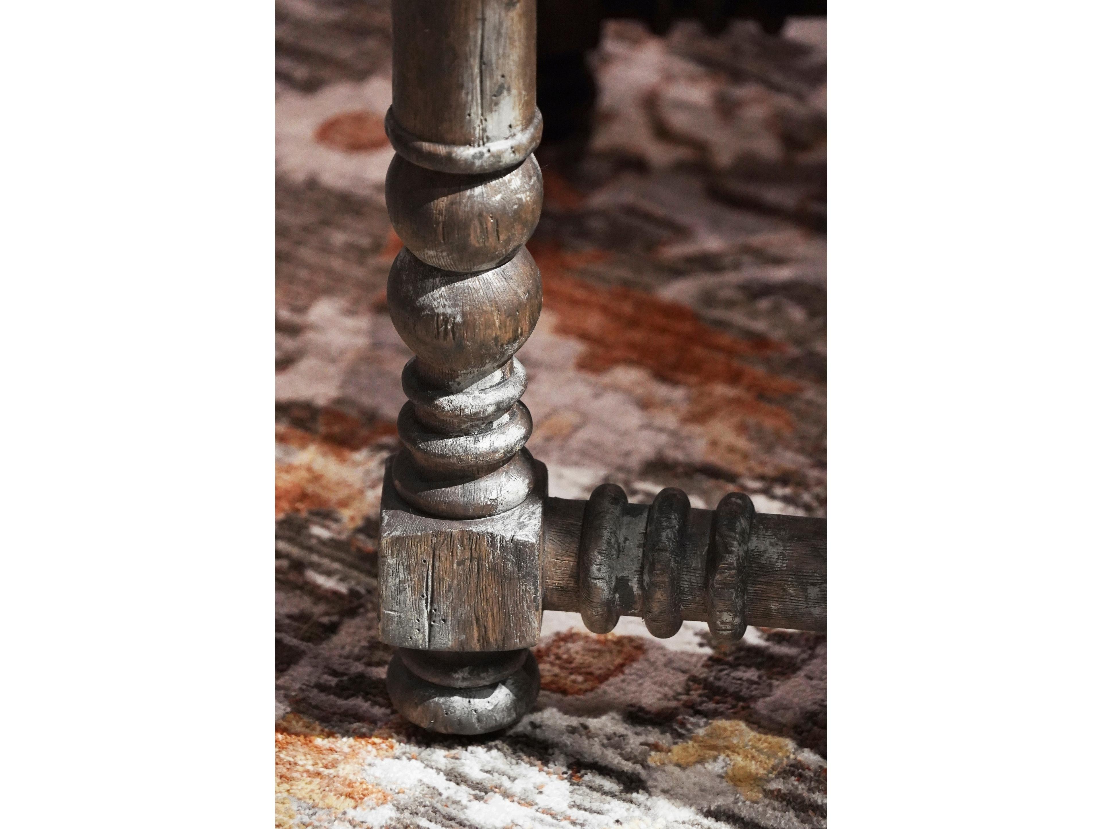 Jonathan Charles Caldera Acacia Wood White Upholstered Arm Dining Chair