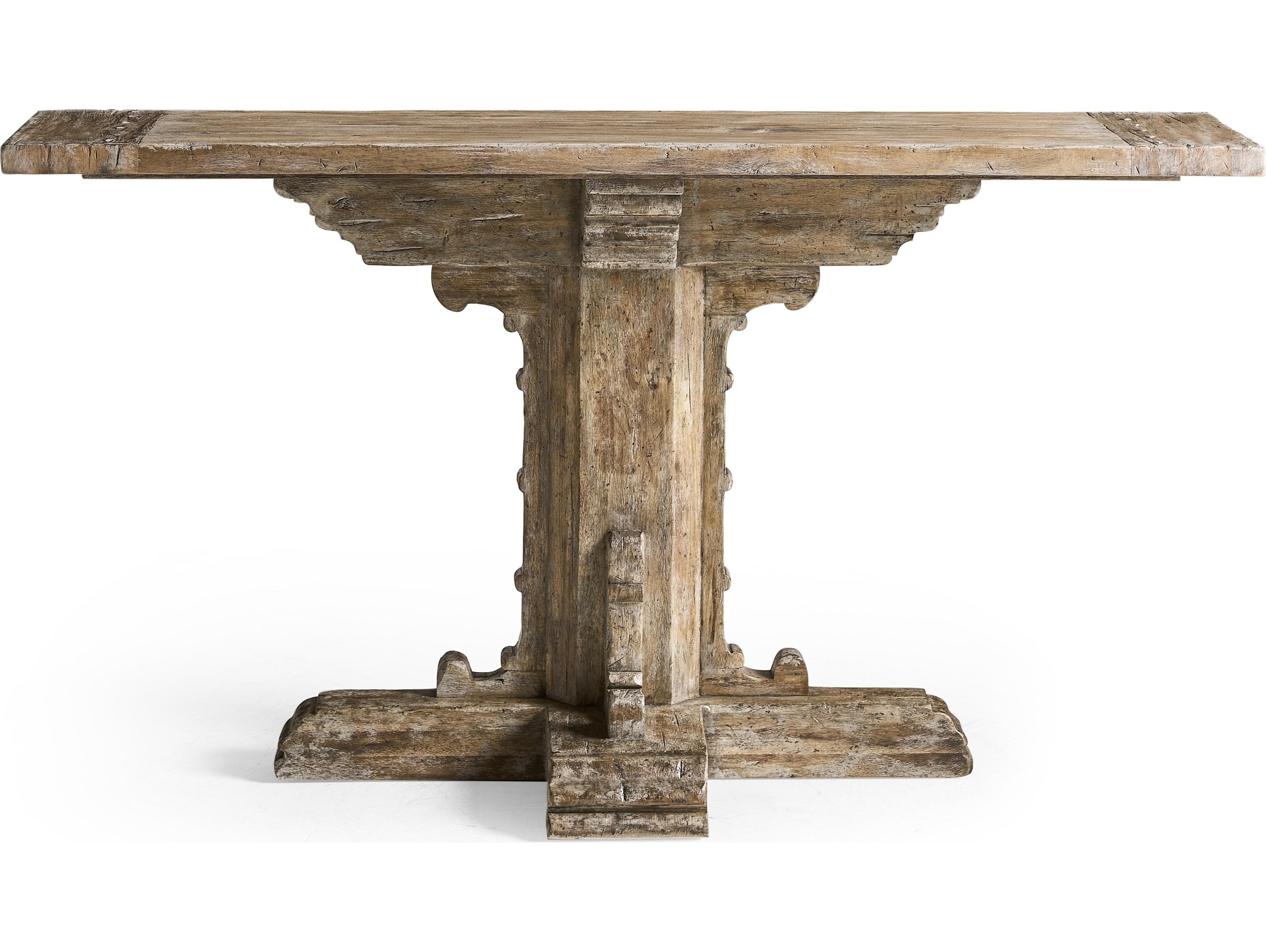 Jonathan Charles Caldera Rectangular Wood Light Spain Painted Walnut Console Table