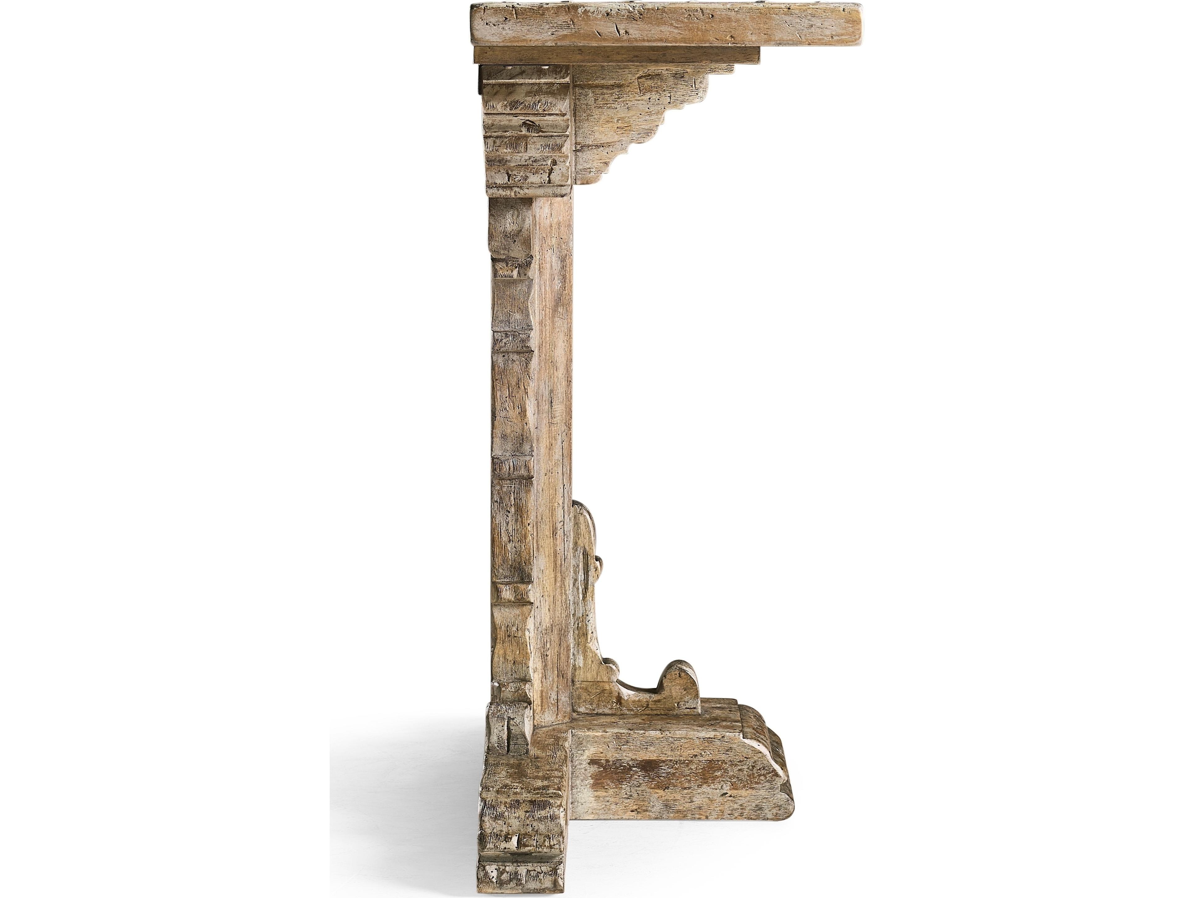 Jonathan Charles Caldera Rectangular Wood Light Spain Painted Walnut Console Table