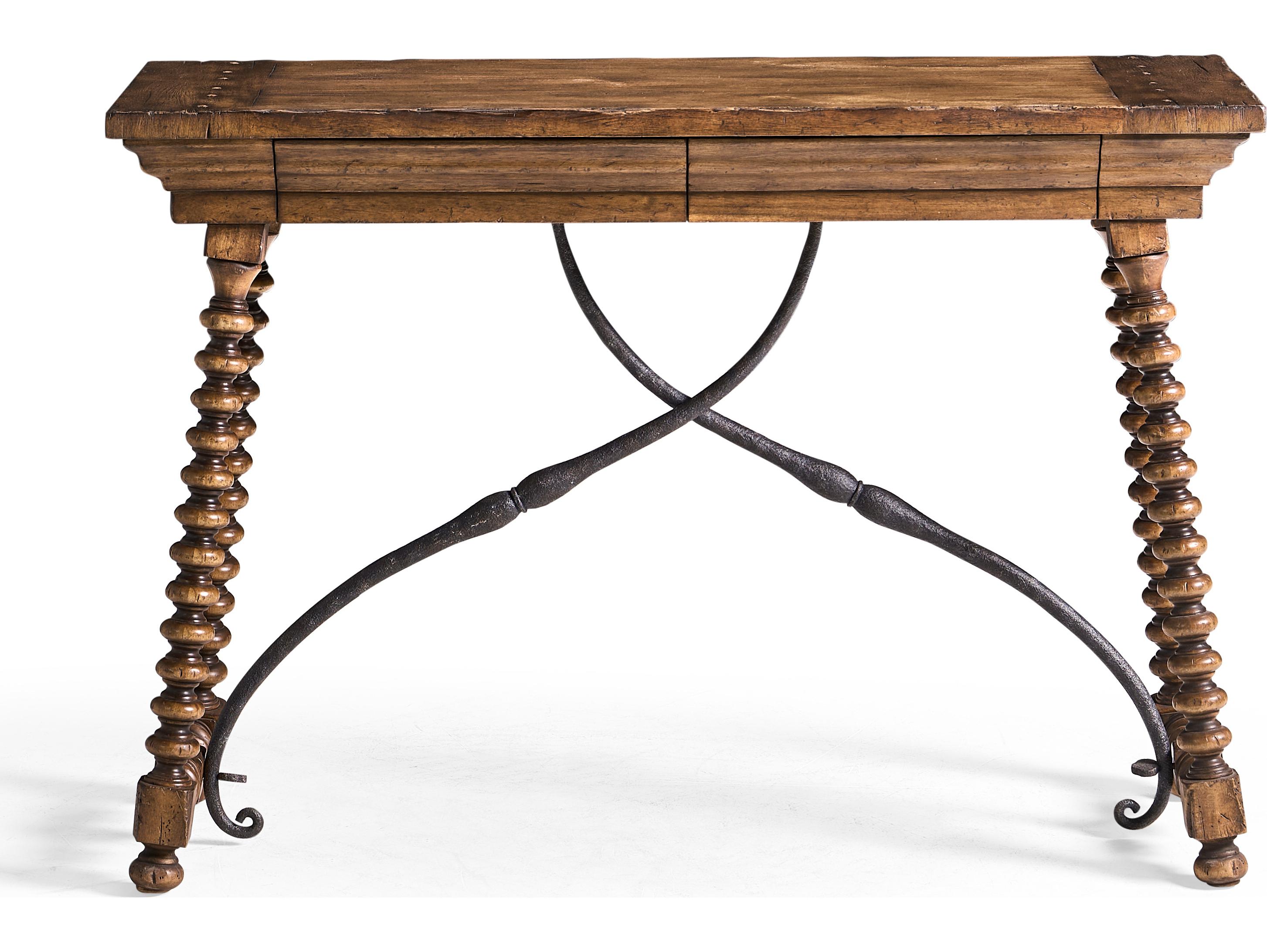 Jonathan Charles Tamarisk Rectangular Wood Spain Walnut Console Table