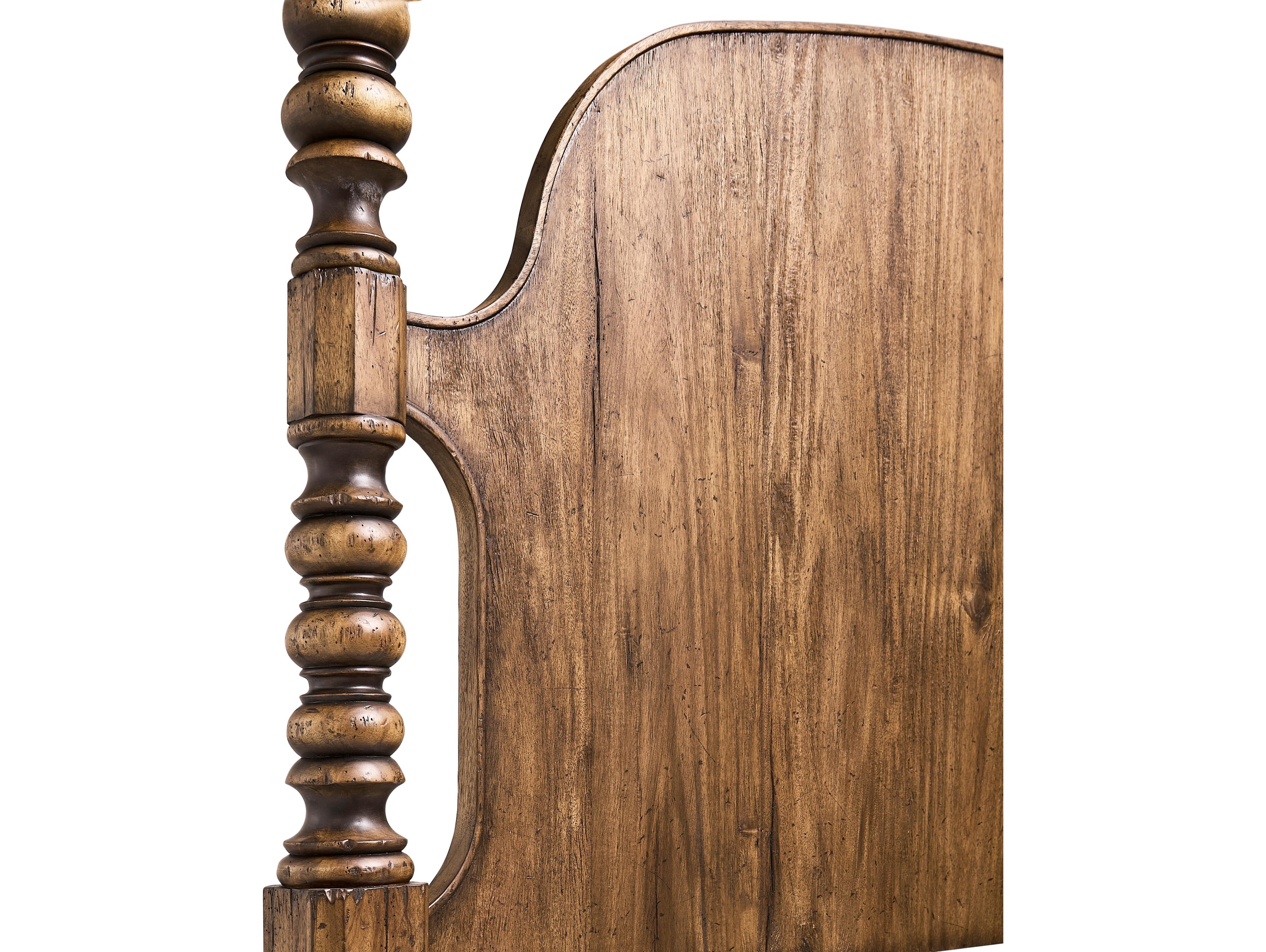 Jonathan Charles Tamarisk Spain Walnut Brown Acacia Wood California King Four Poster Bed