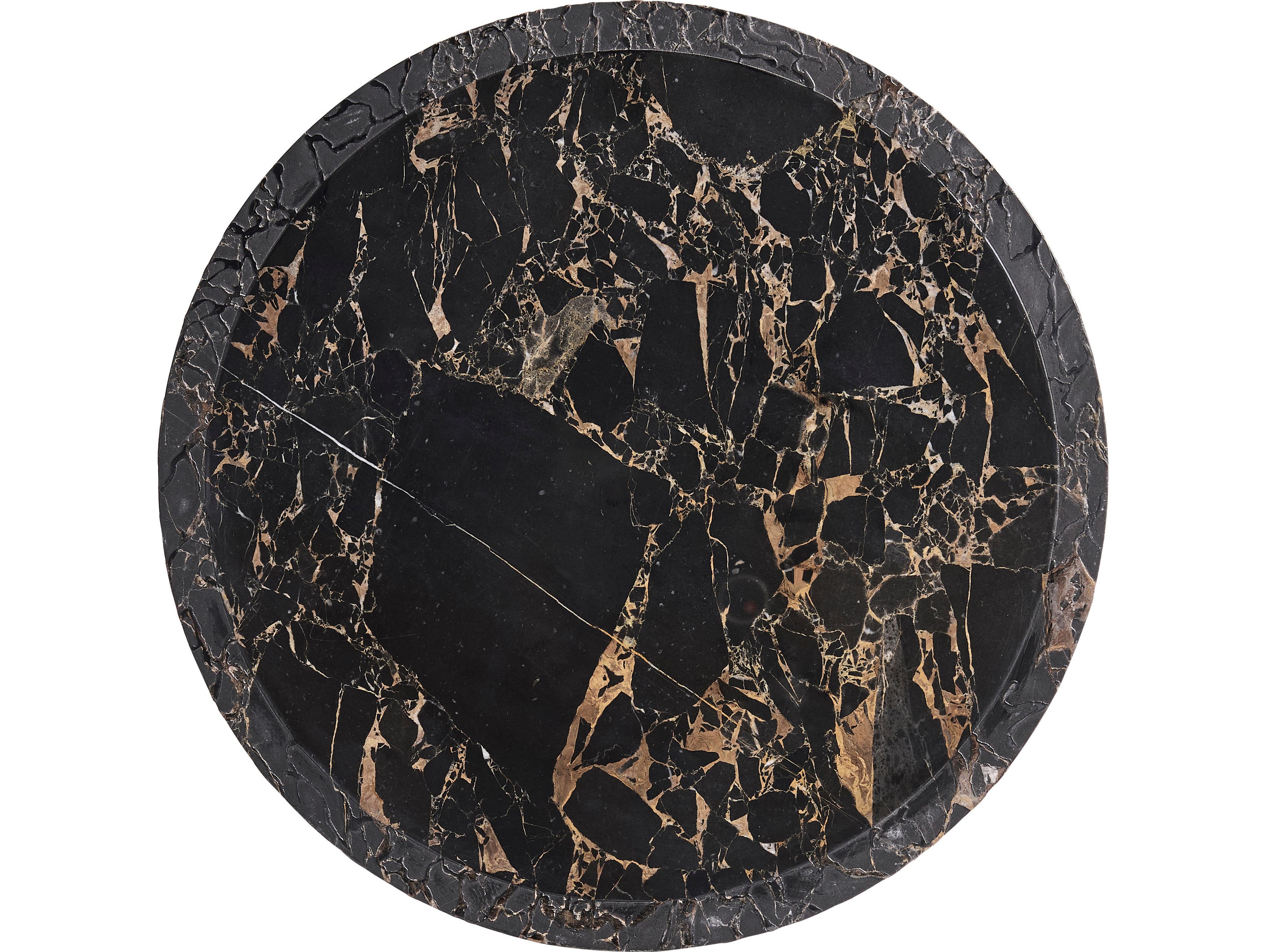 Jonathan Charles Echo Canyon Round Marble Faded Oak End Table