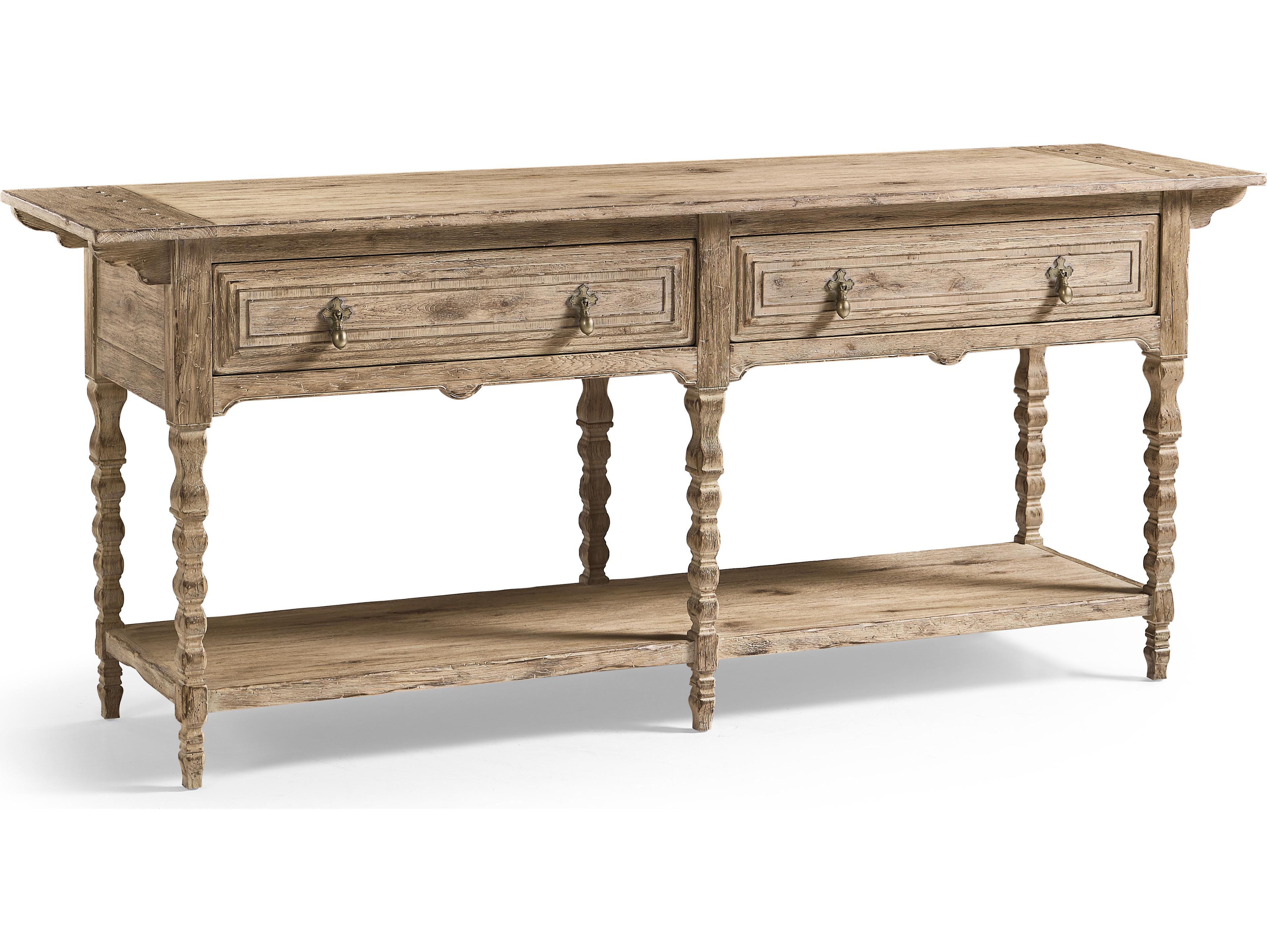 Jonathan Charles Sagehill Rectangular Wood Timberon Grey Oak Console Table