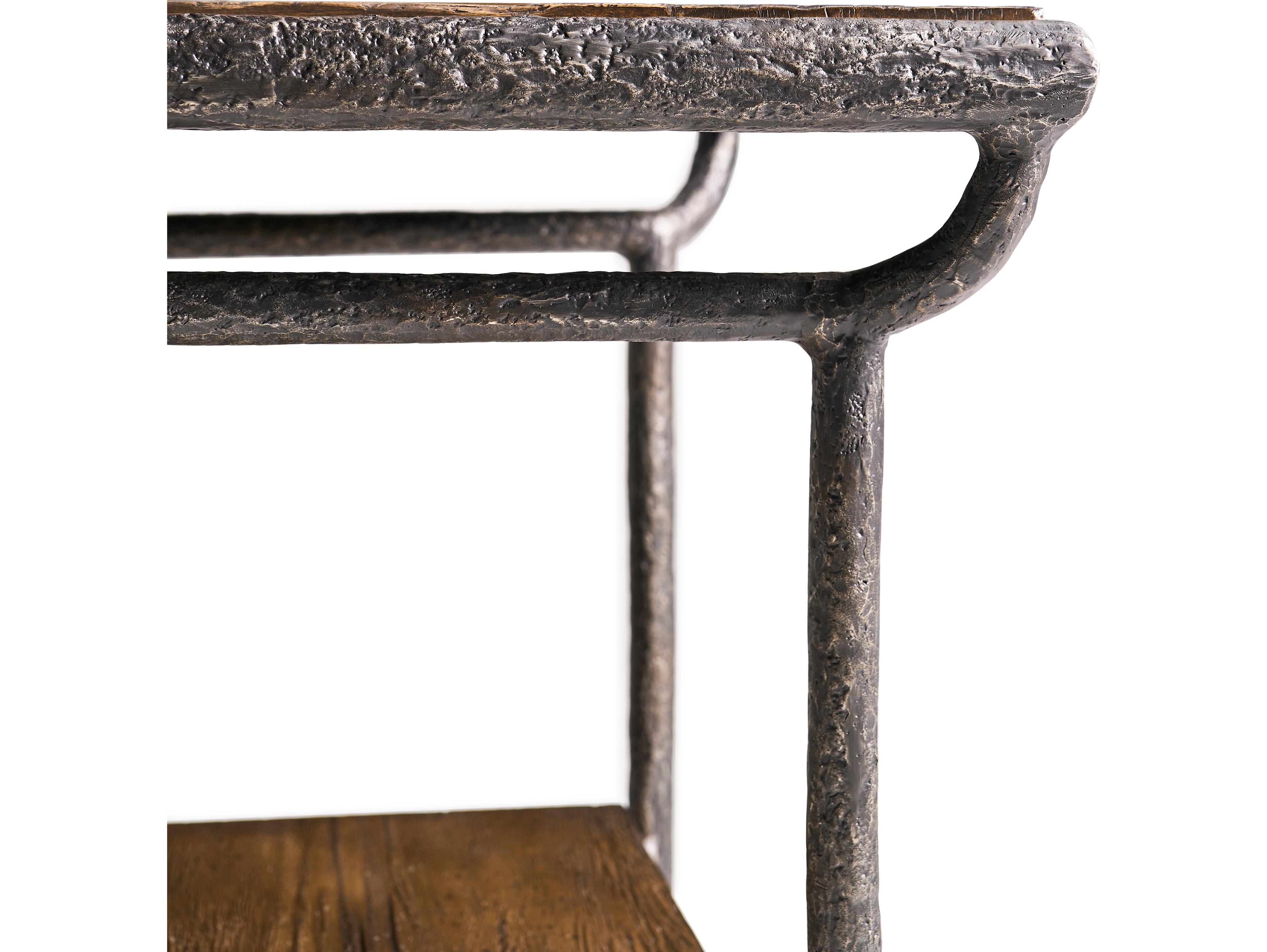 Jonathan Charles Jc Casual Square Wood Cast Metal End Table