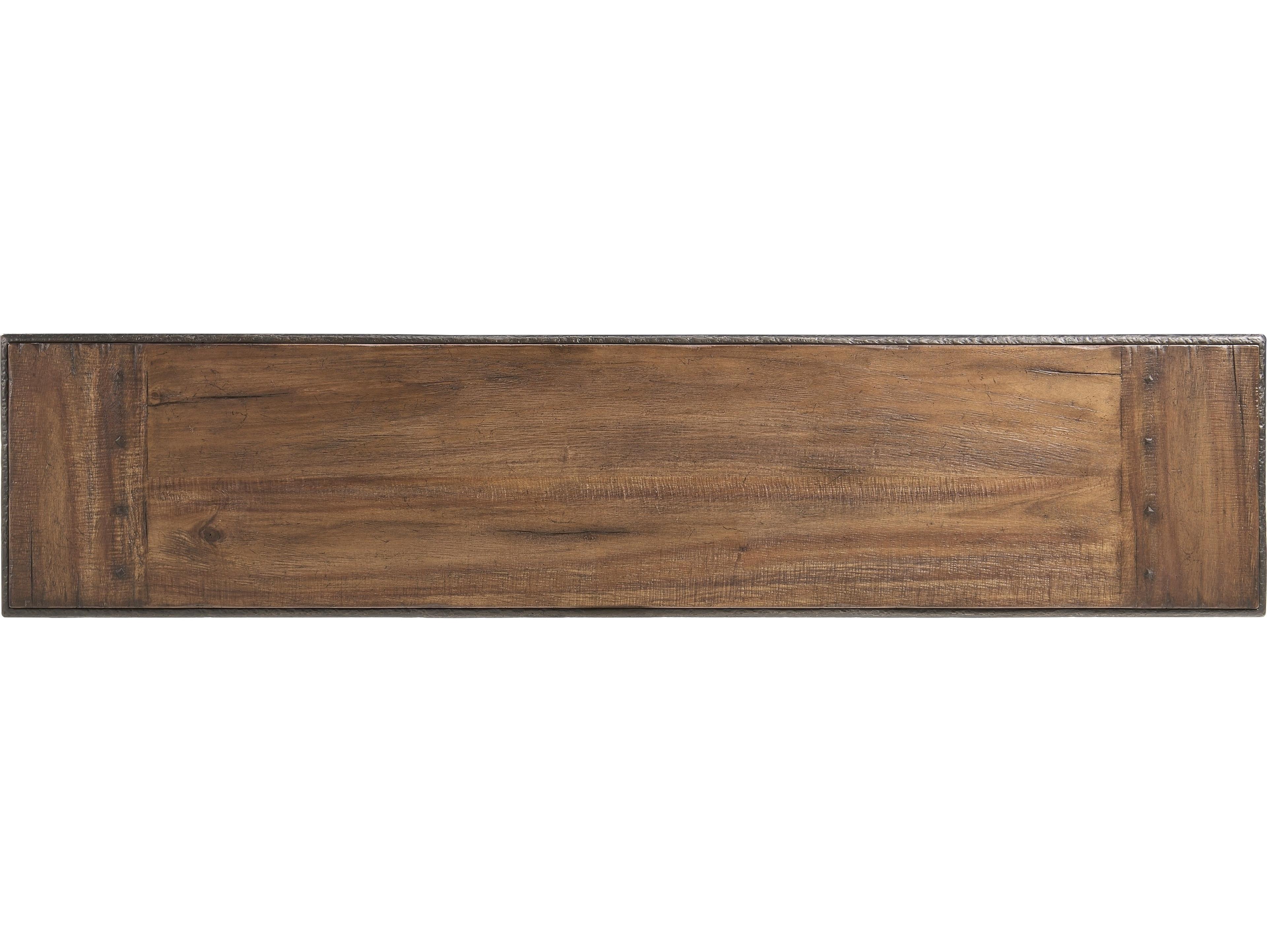 Jonathan Charles Jc Casual Rectangular Wood Cast Metal Console Table