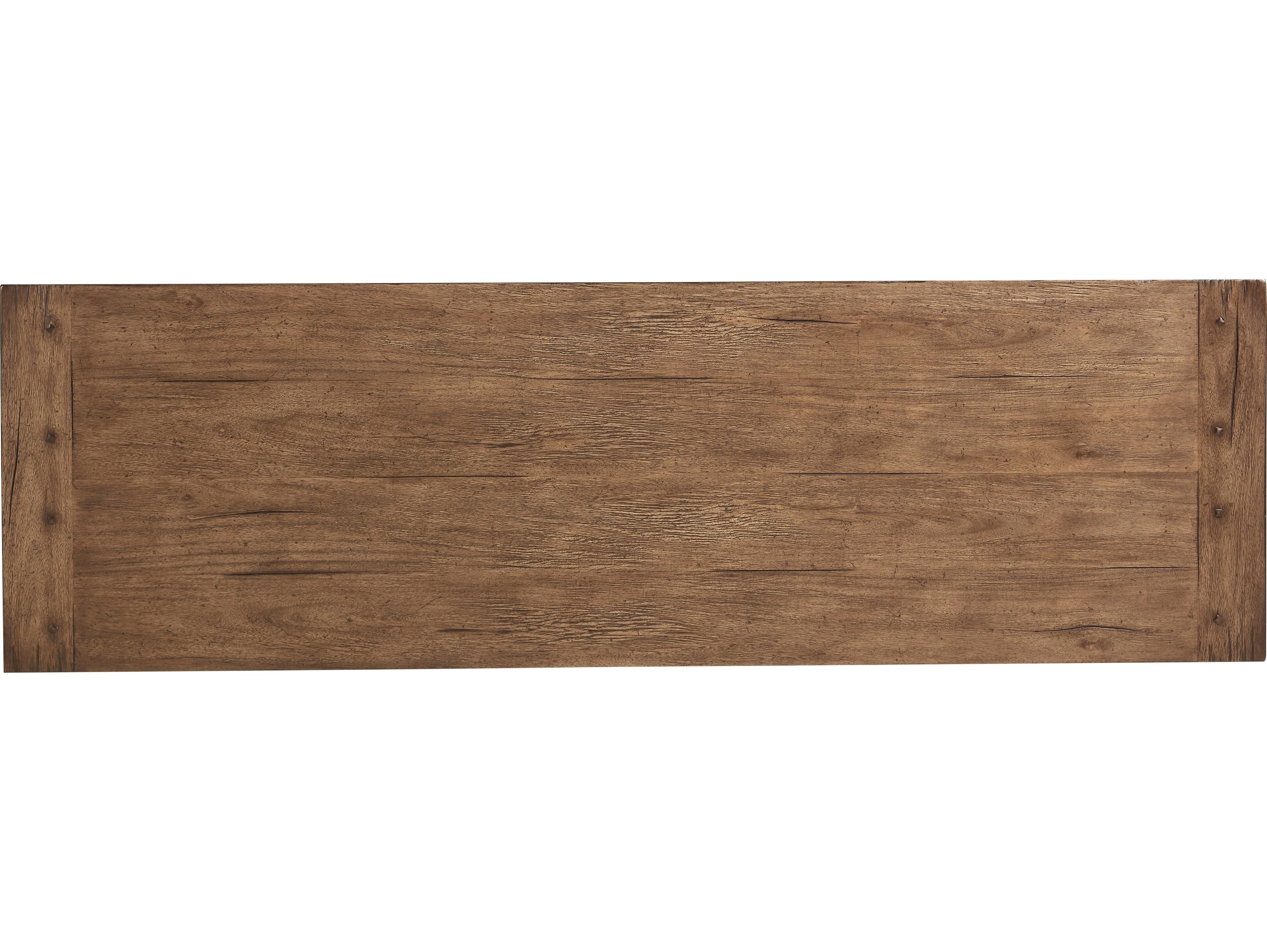 Jonathan Charles Tamarisk 6-Drawers Brown Acacia Wood Double Dresser