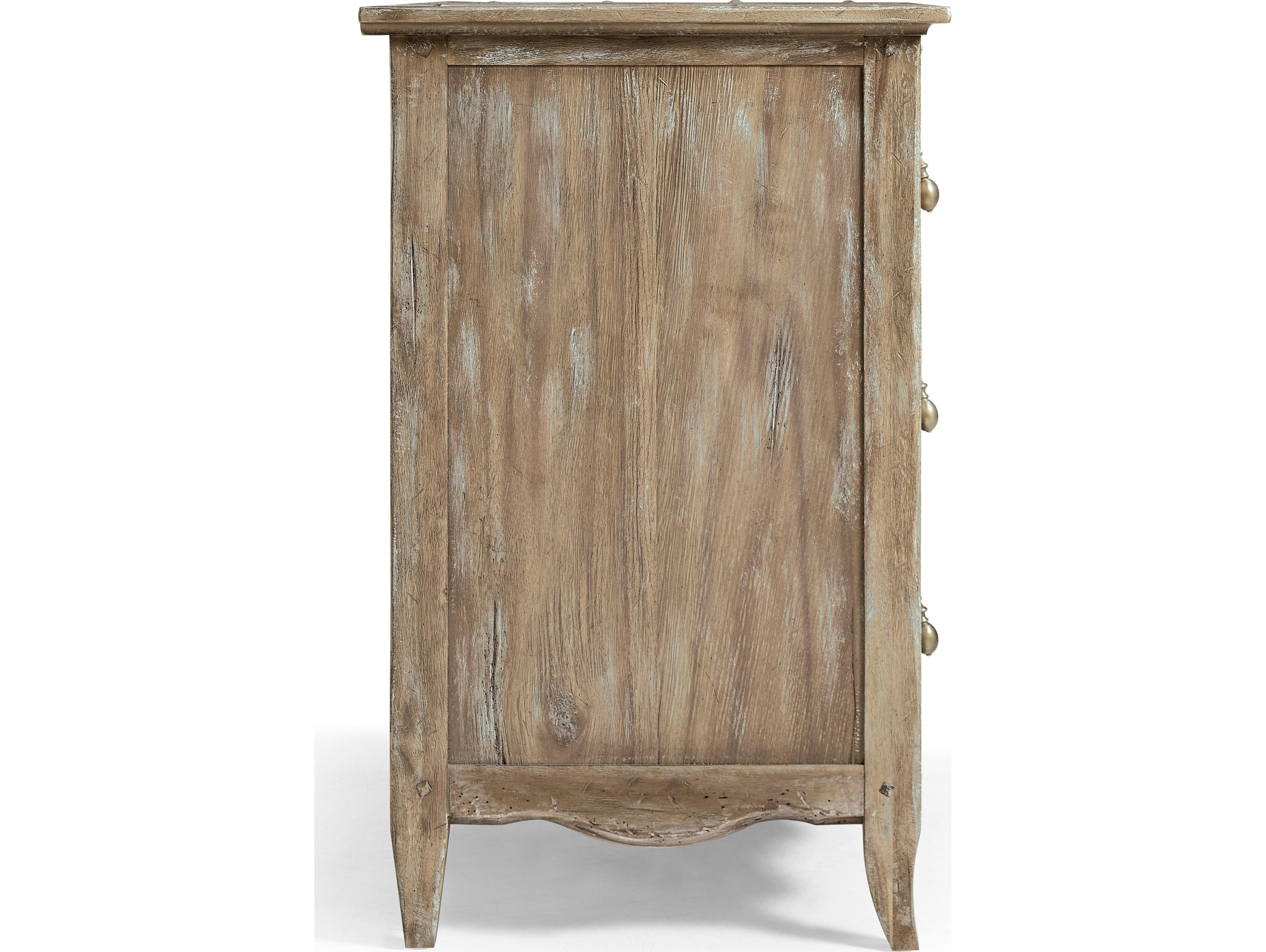 Jonathan Charles Caldera 3-Drawers Brown Walnut Wood Nightstand
