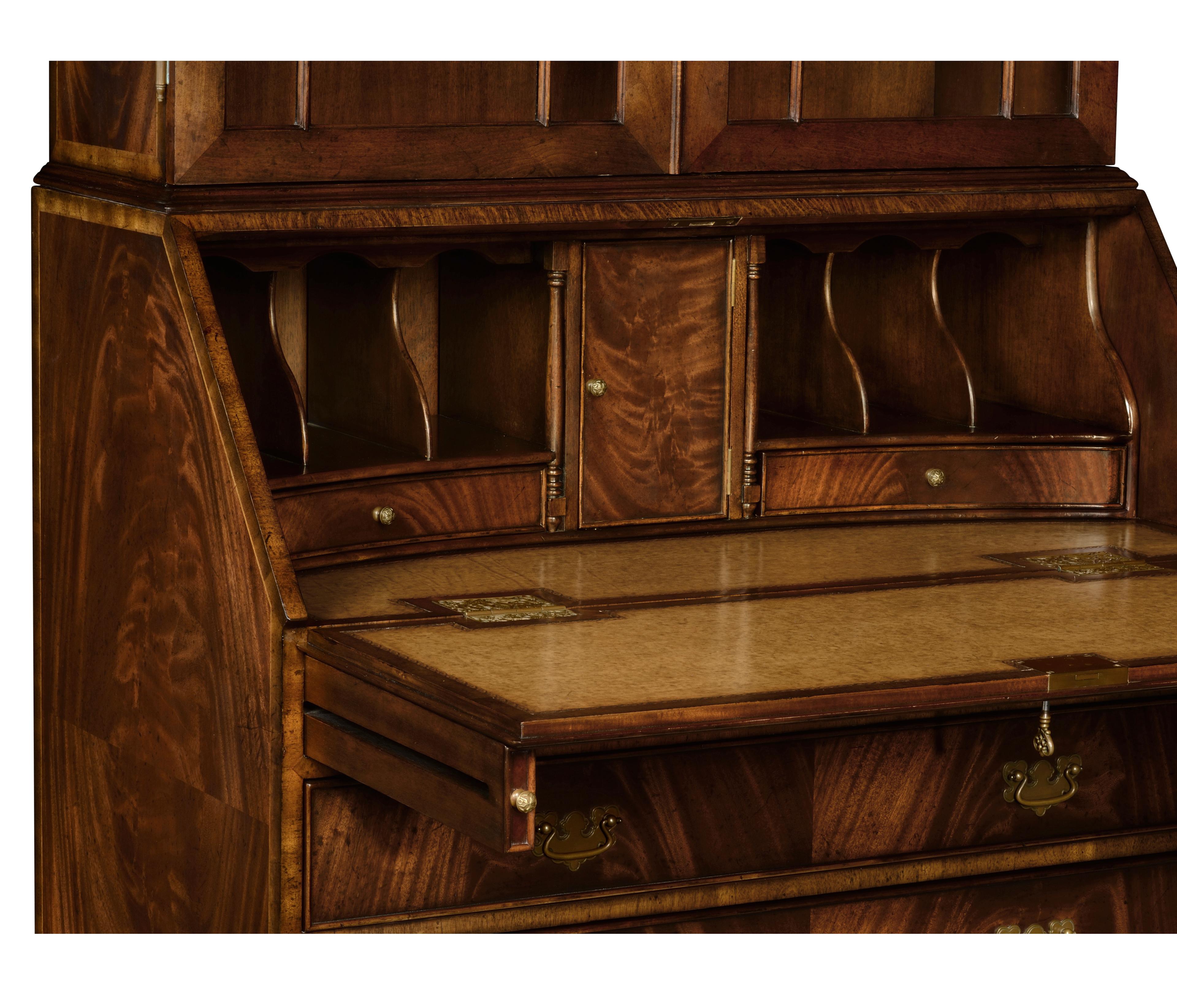 Jonathan Charles Jc Traditional Antique Mahogany Brown Acacia Wood Secretary Desk