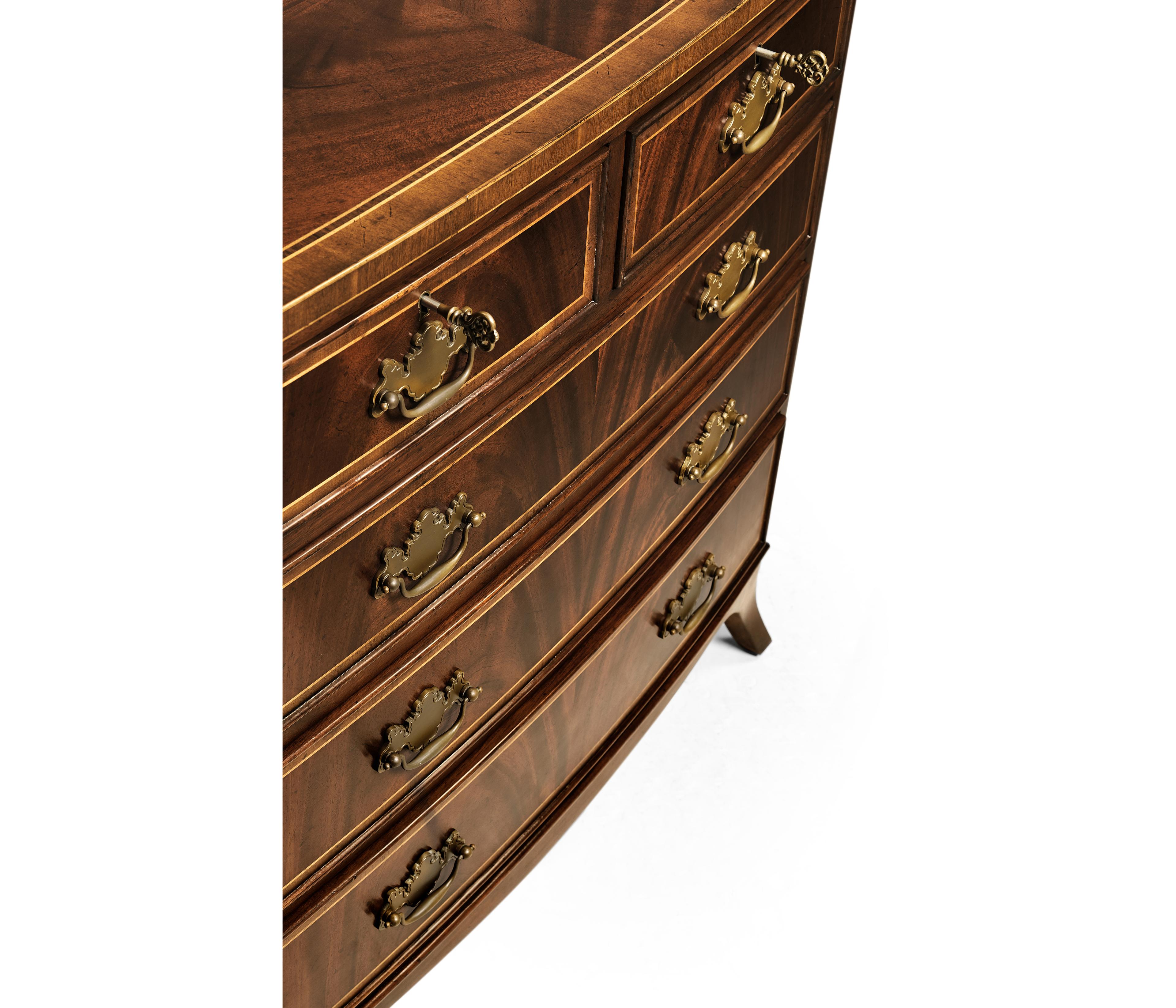 Jonathan Charles Jc Traditional 5-Drawers Brown Mahogany Wood Dresser