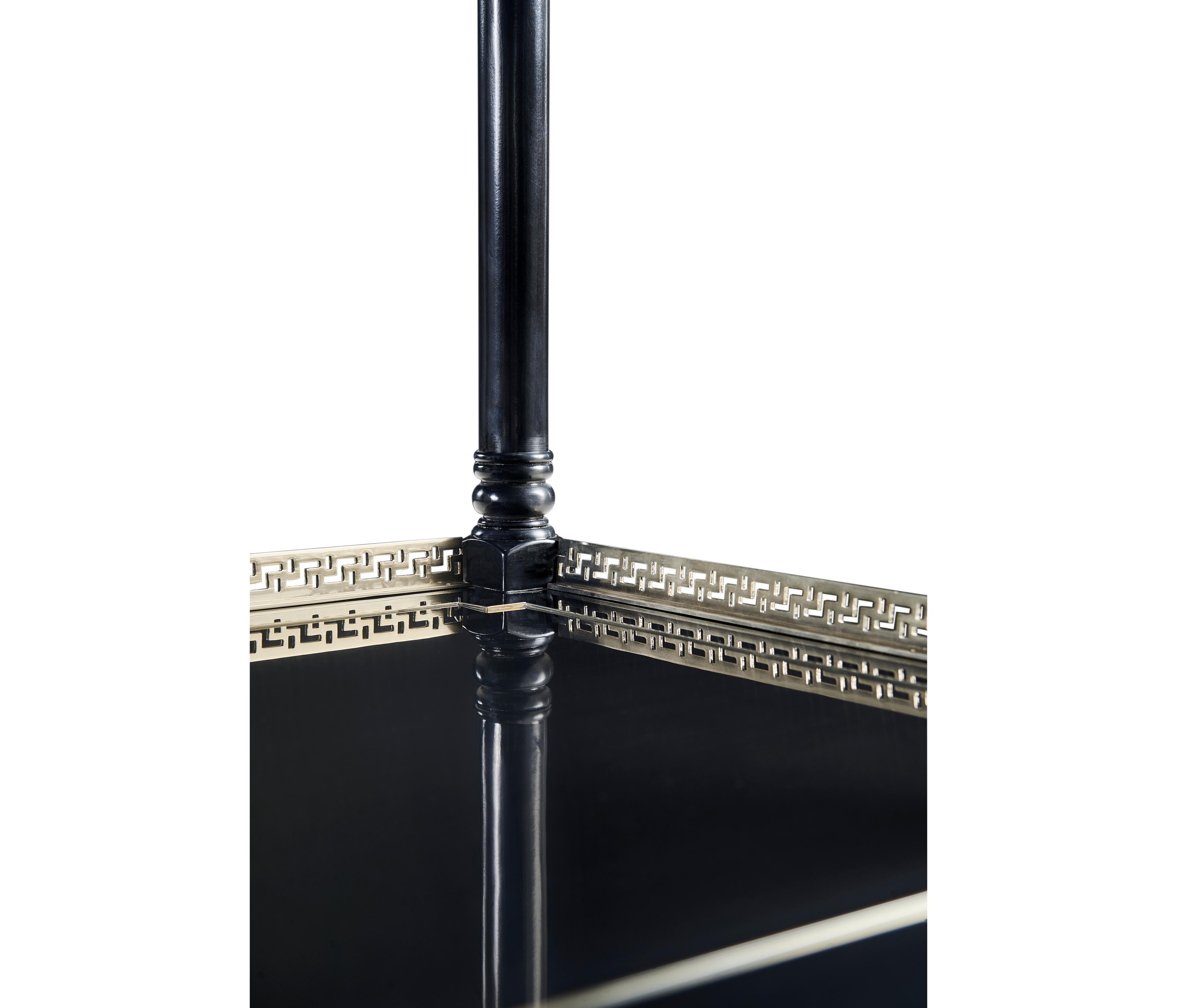 Jonathan Charles Reimagined Rectangular Wood Painted Formal Black Console Table