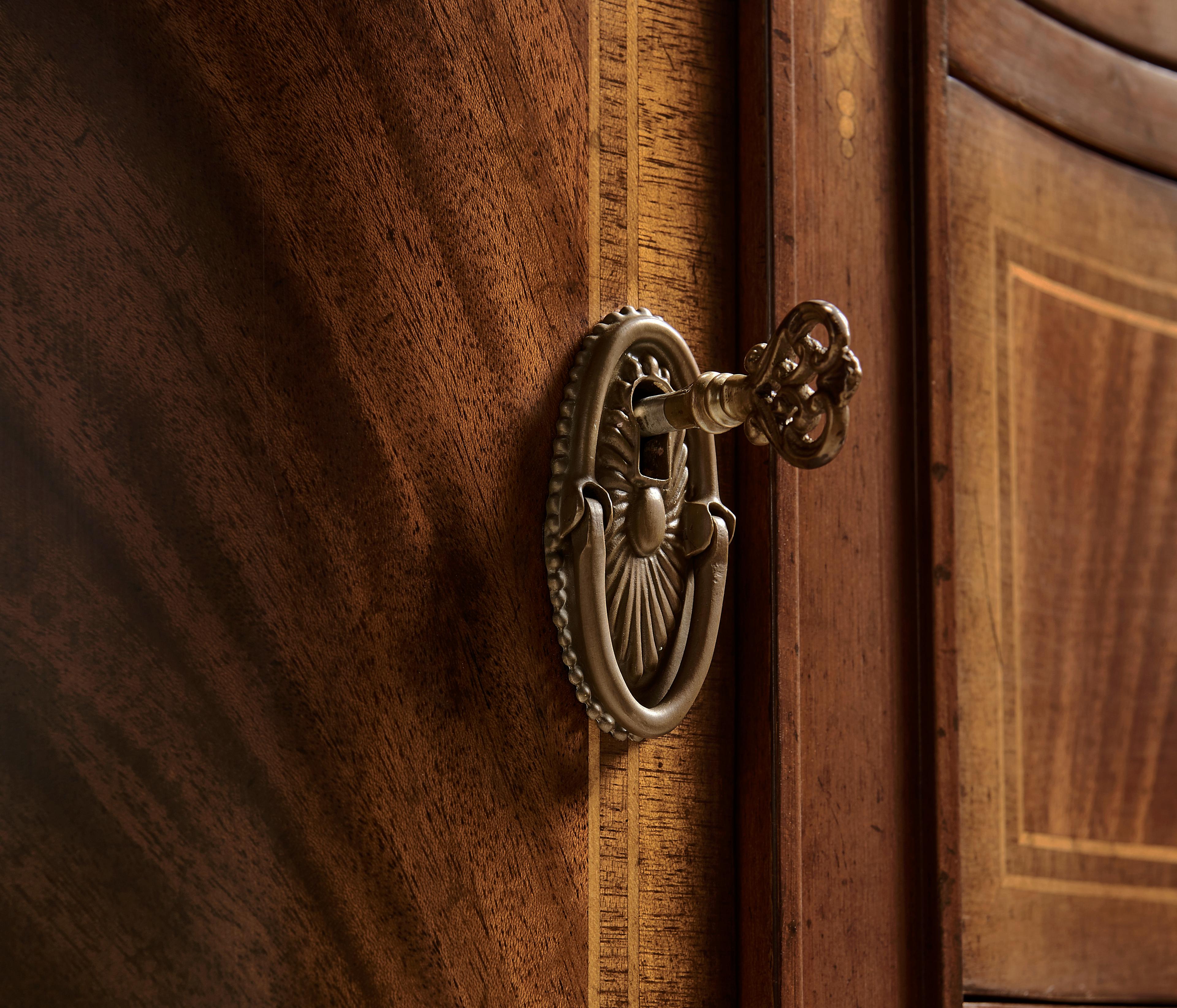 Jonathan Charles Buckingham Acacia Wood Antique Mahogany Sideboard