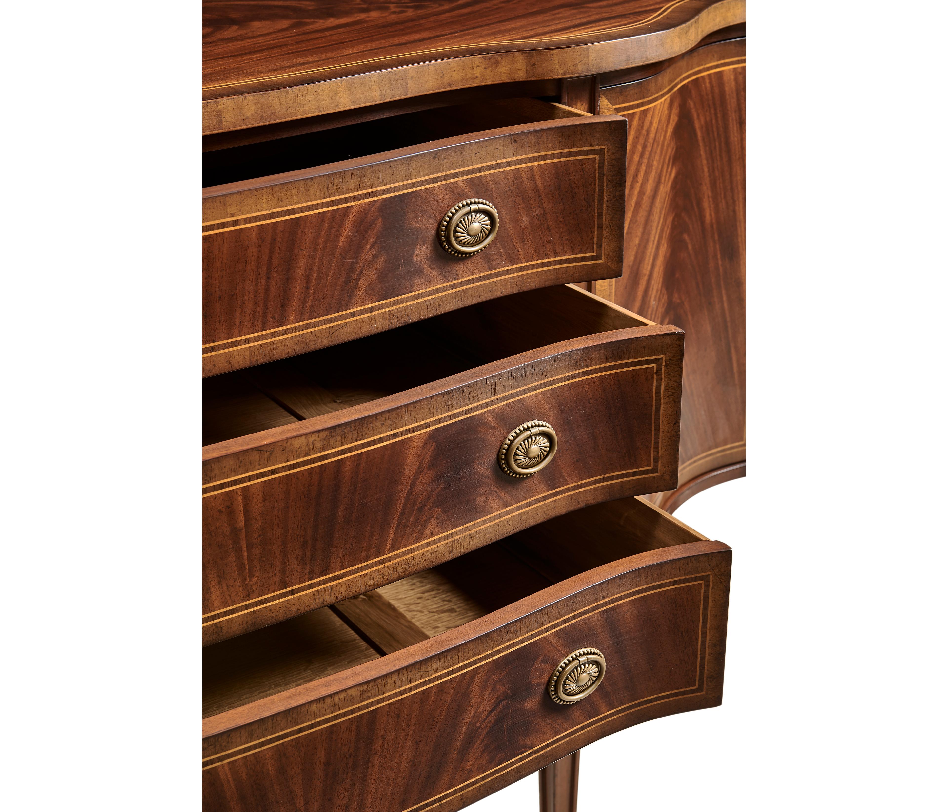 Jonathan Charles Buckingham Acacia Wood Antique Mahogany Sideboard