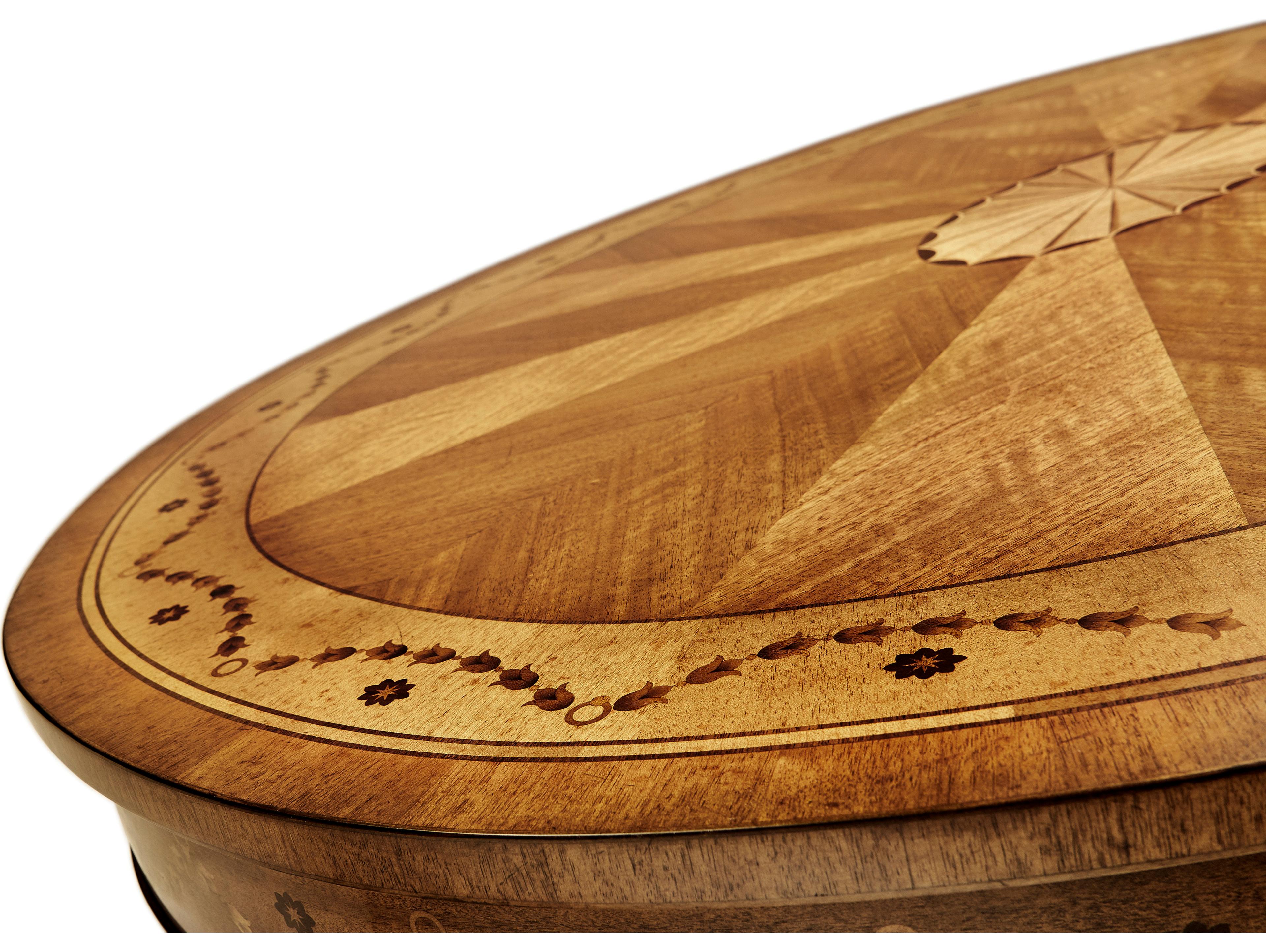 Jonathan Charles Jc Traditional Oval Light Satinwood Coffee Table