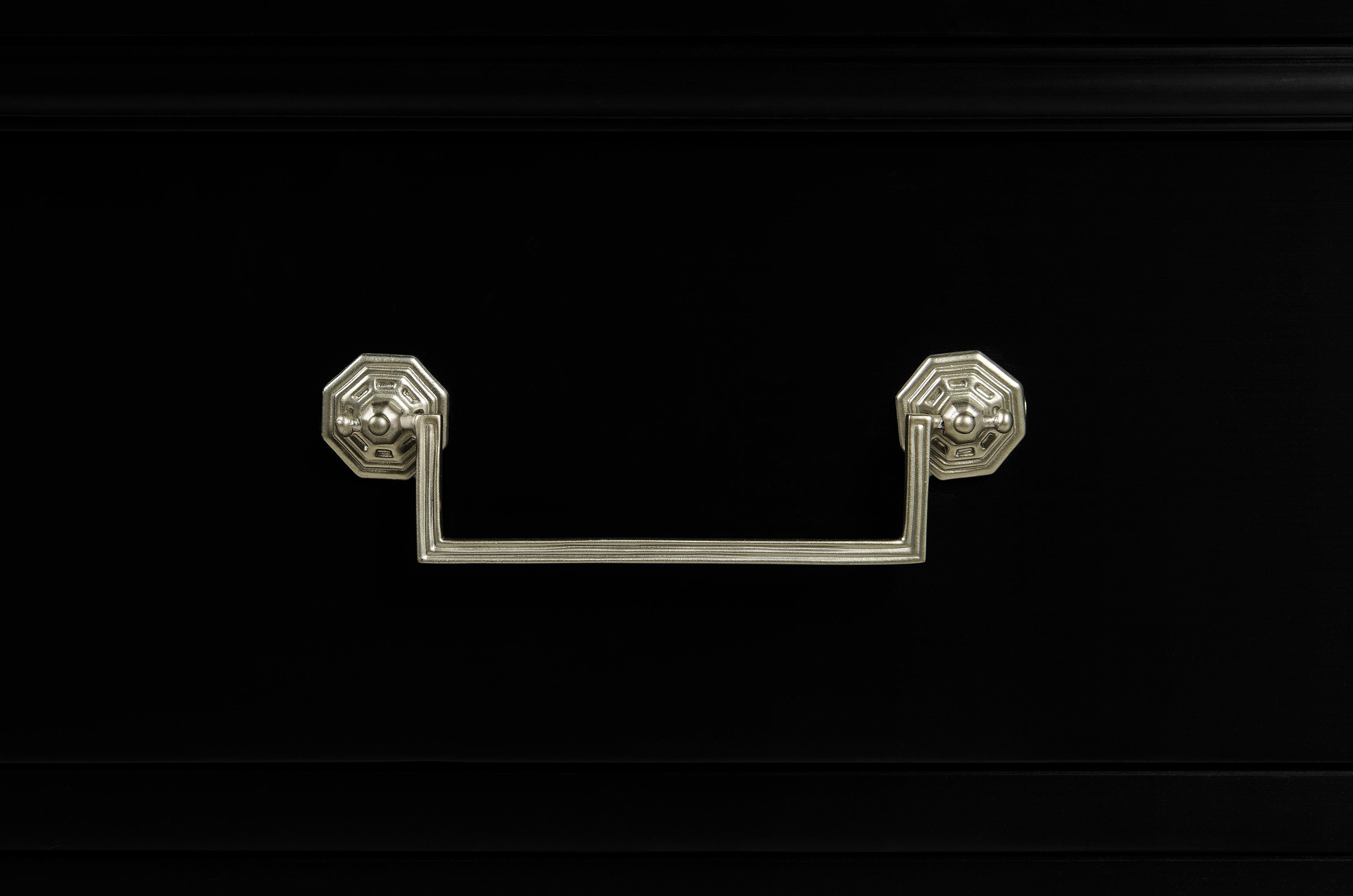 Jonathan Charles Reimagined Acacia Wood Painted Formal Black Display Cabinet