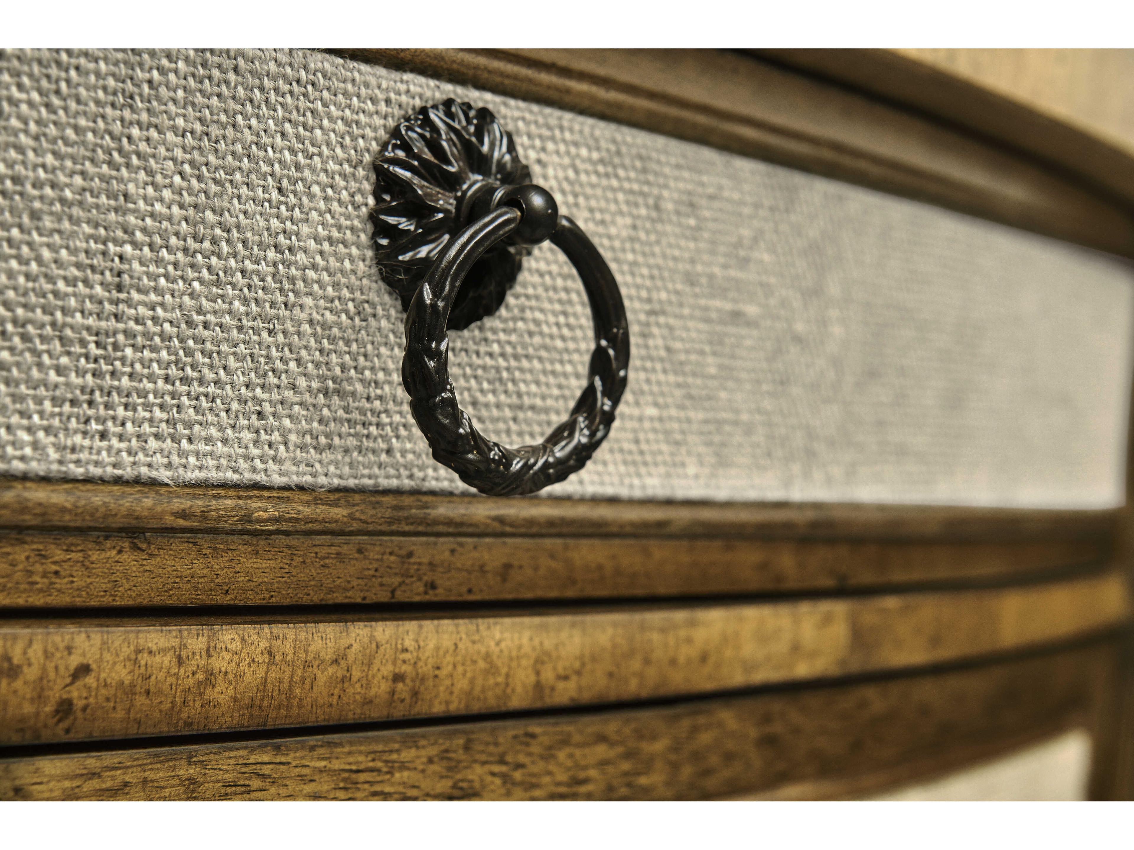 Jonathan Charles Reimagined Acacia Wood Water Pu Coated Fabric Sideboard