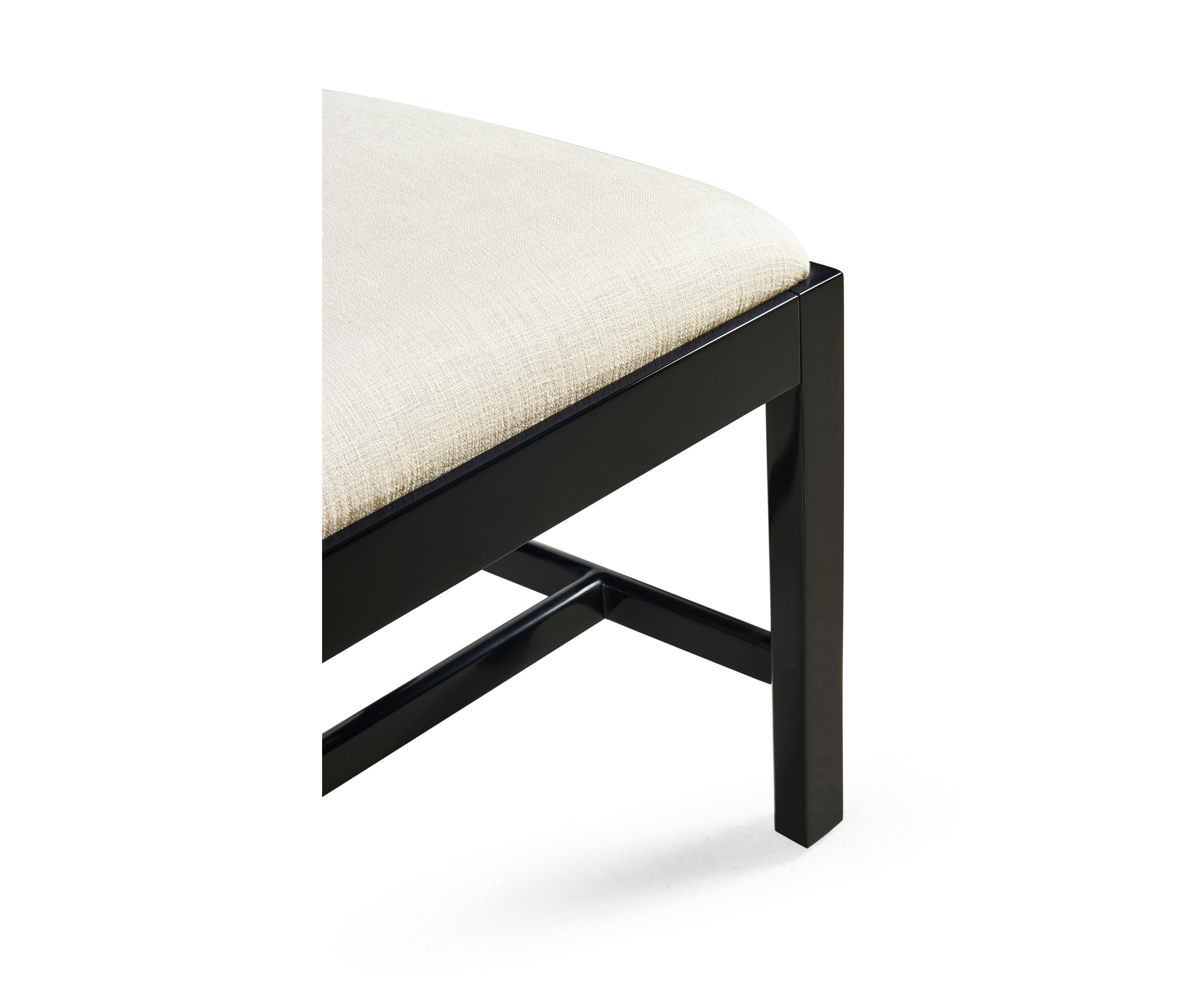 Jonathan Charles Reimagined Acacia Wood Black Upholstered Armless Dining Chair