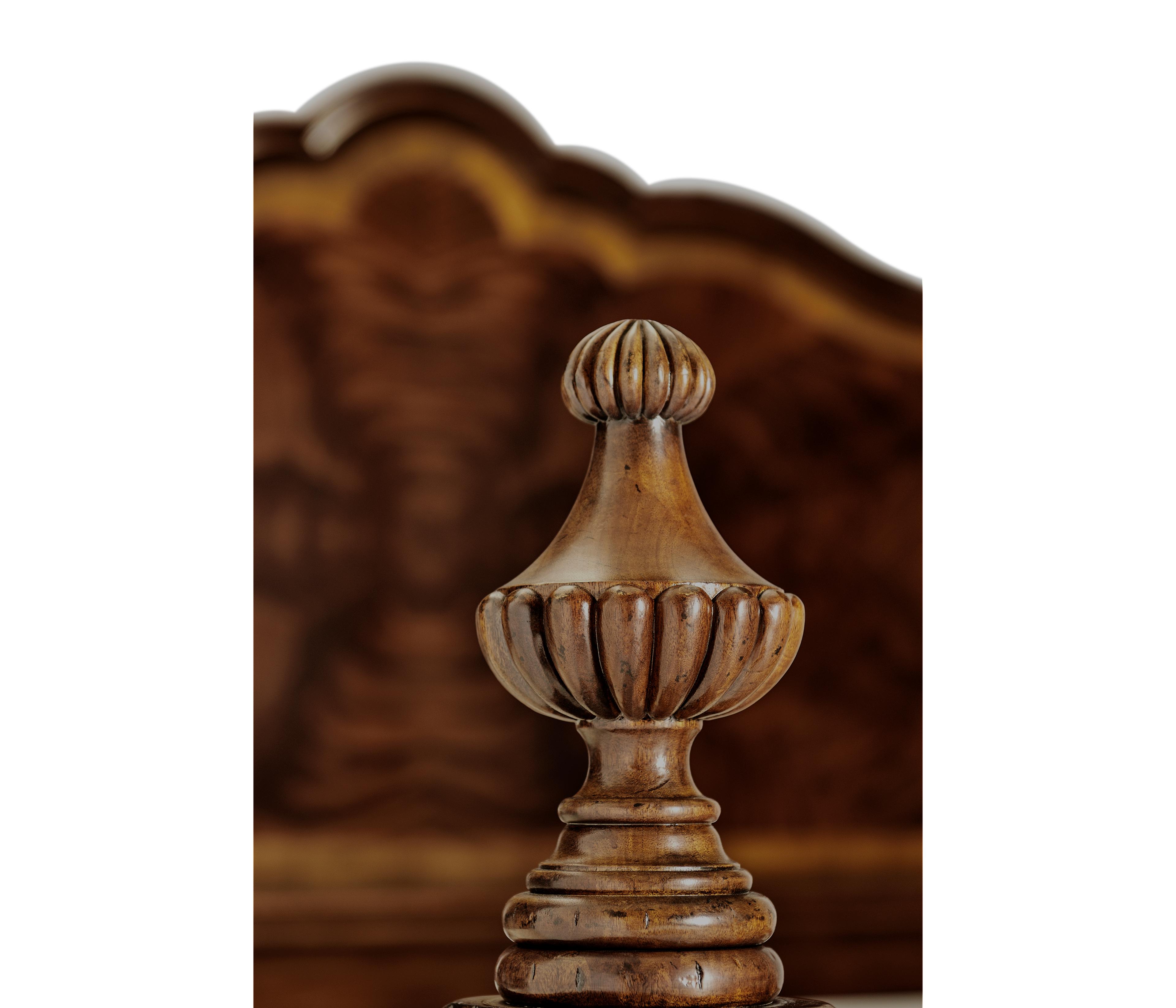 Jonathan Charles Jc Traditional Antique Mahogany Brown Wood King Poster Bed