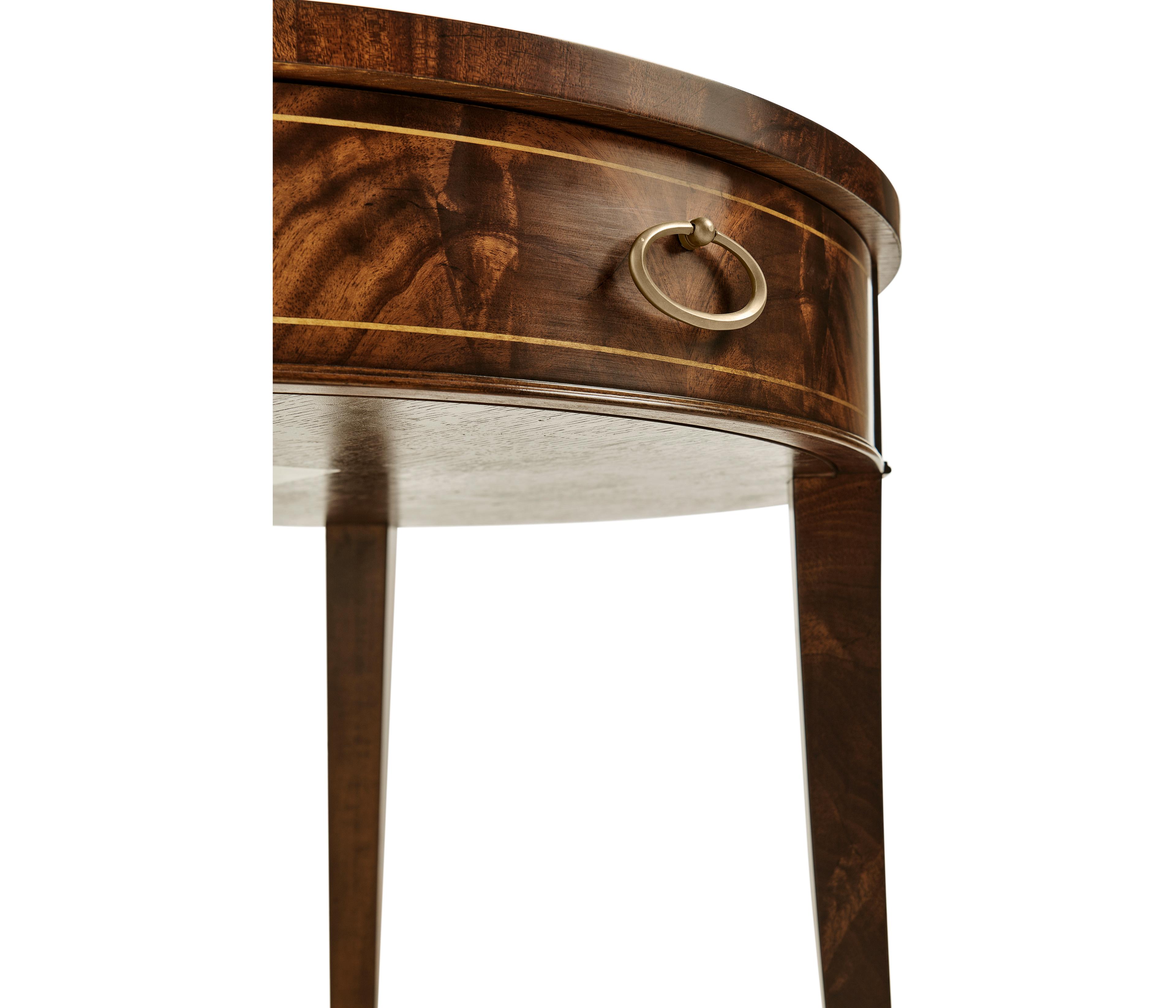 Jonathan Charles Clean & Classic Round Wood Light Antique Mahogany End Table