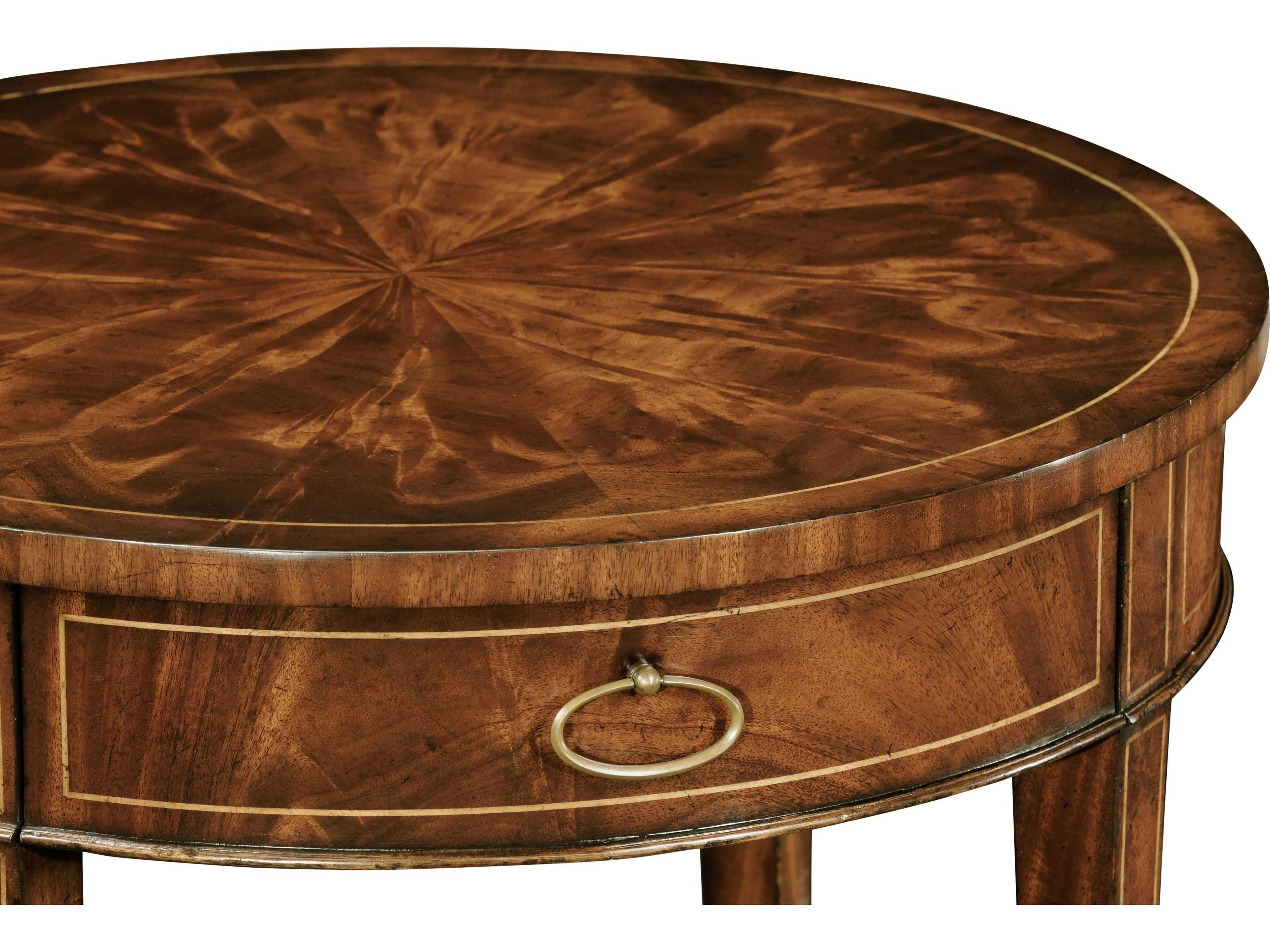 Jonathan Charles Clean & Classic Round Wood Light Antique Mahogany End Table