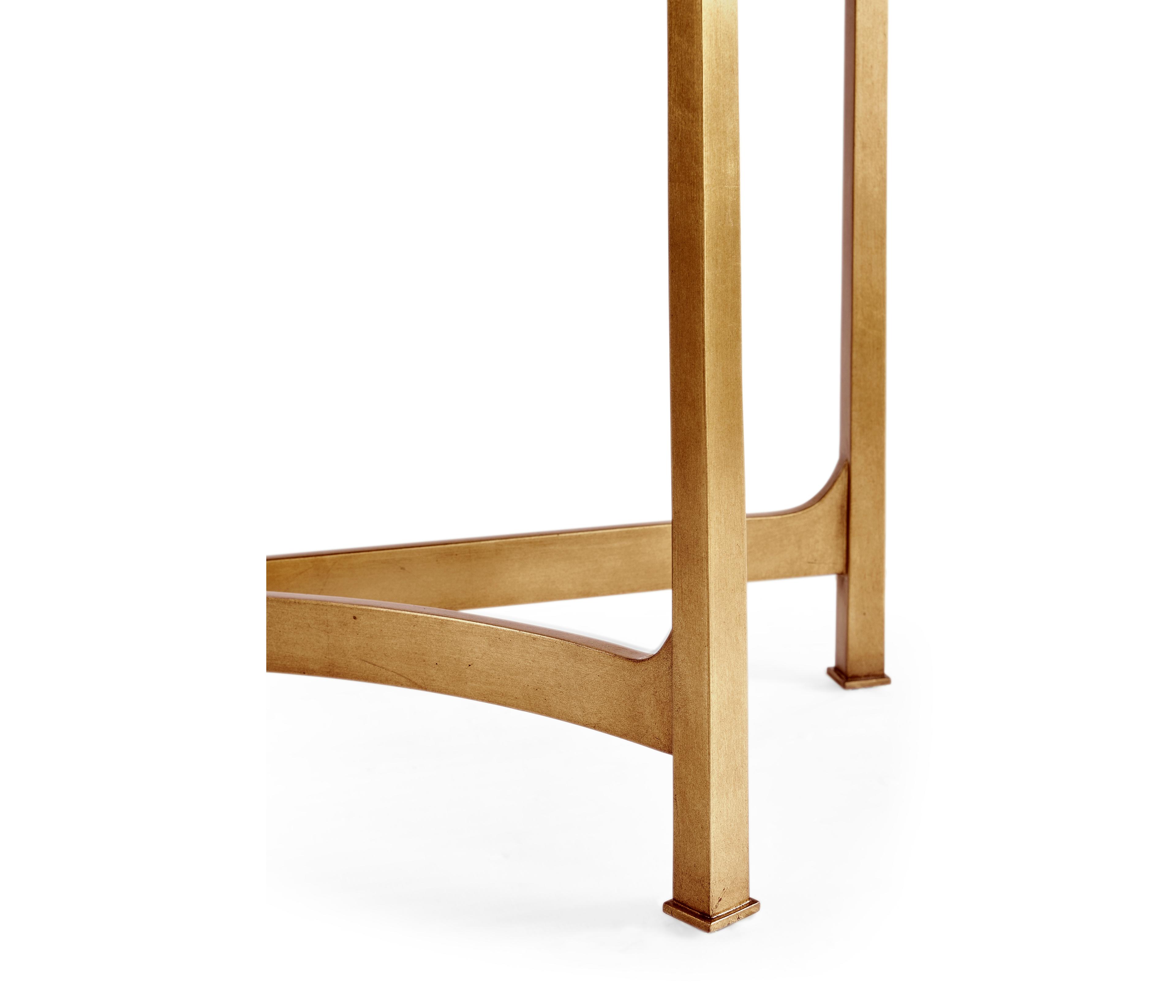 Jonathan Charles Jc Modern Glass Gilded Iron Console Table