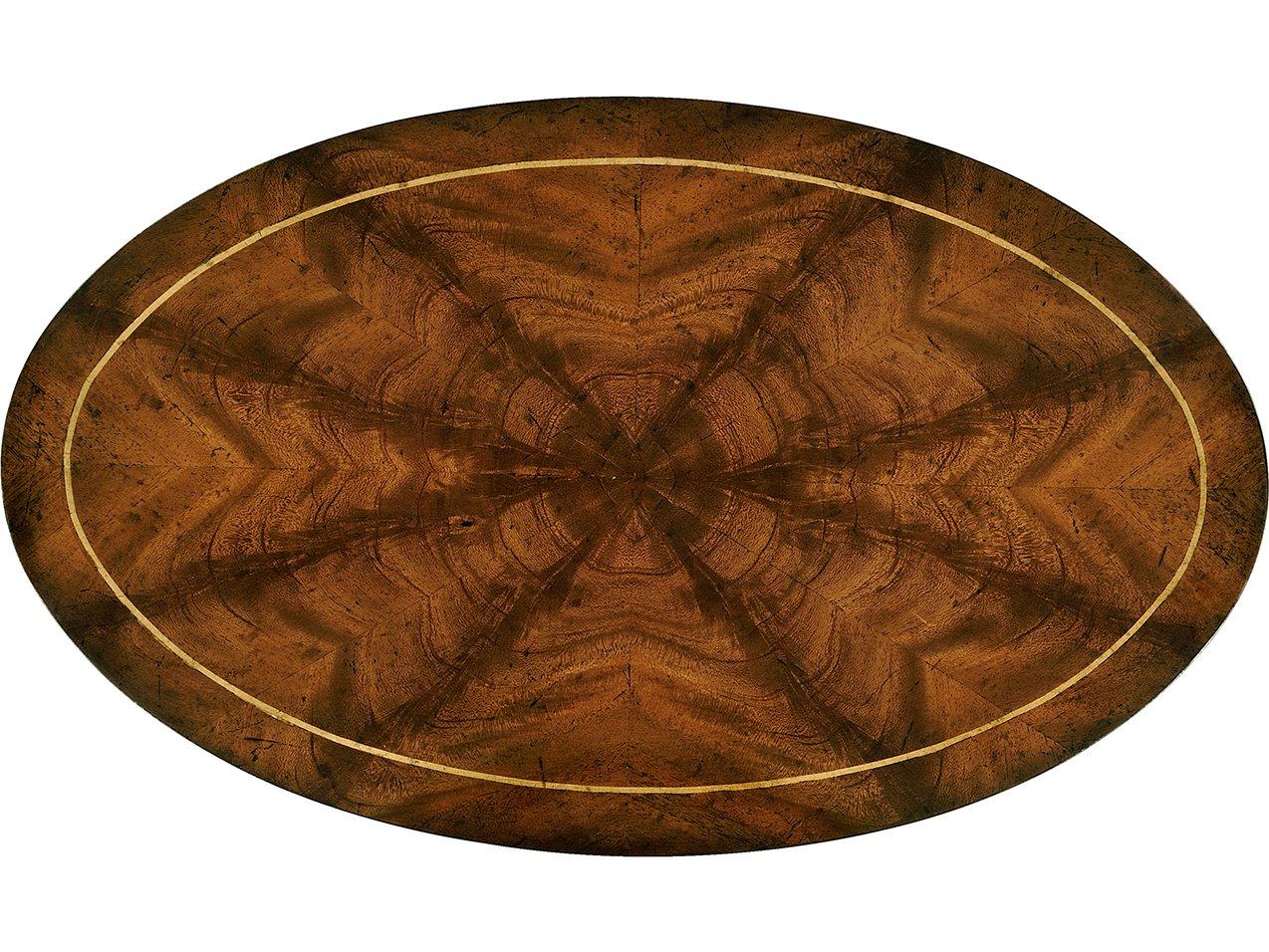 Jonathan Charles Buckingham Oval Wood Light Antique Mahogany End Table