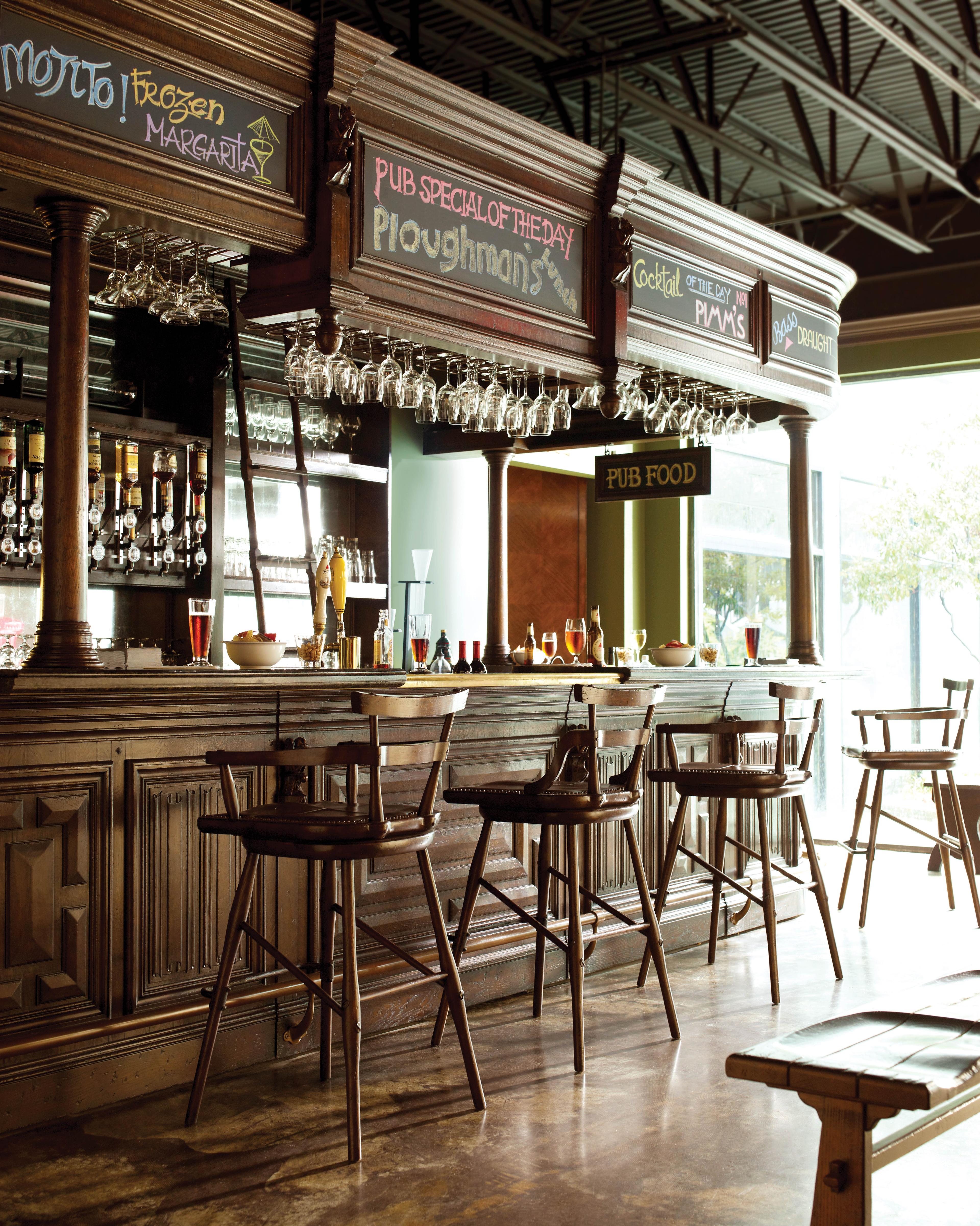 Jonathan Charles Jc Casual Dark Brown Tudor Oak Leather Swivel Wood Bar Stool