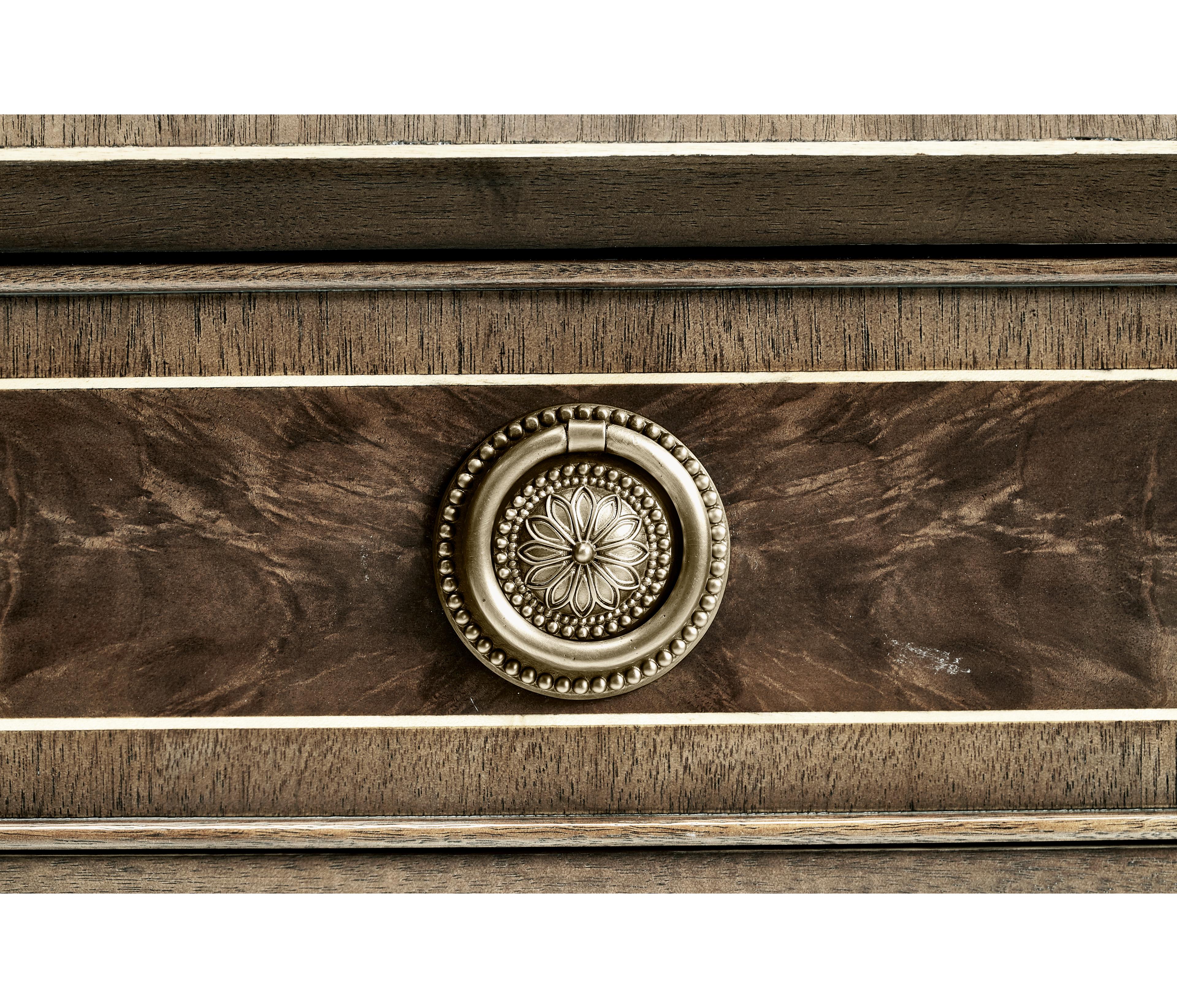 Jonathan Charles Buckingham Demilune Wood Bleached Mahogany Console Table